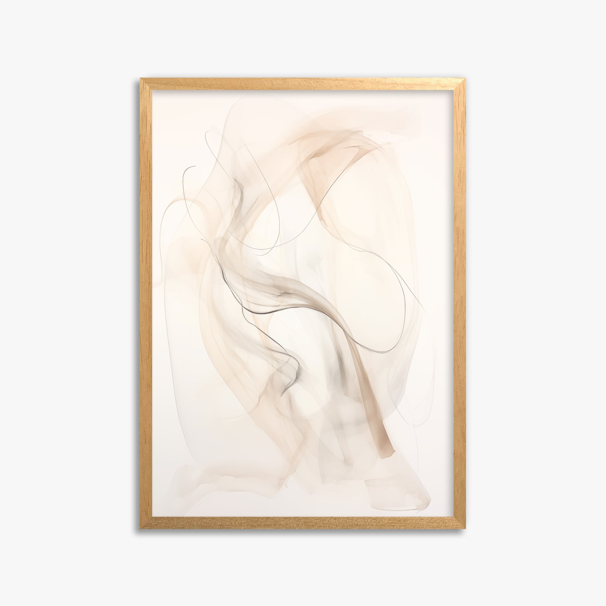 Falling Silk, 50x70cm Framed Poster With Oak Frame
