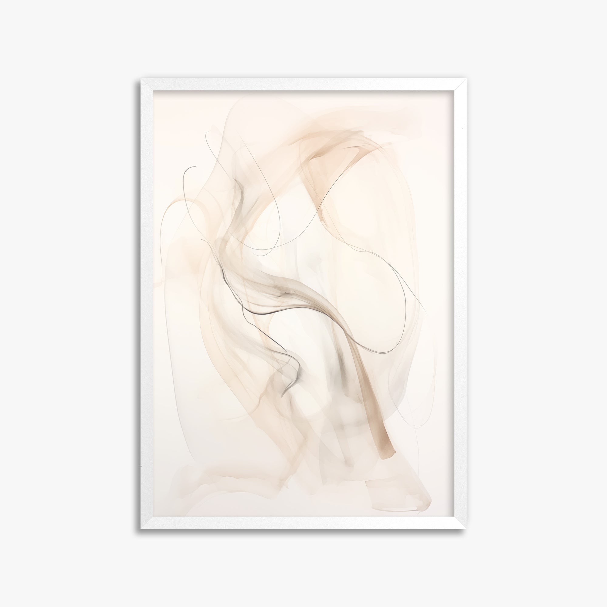 Falling Silk, 50x70cm Framed Poster With White Frame