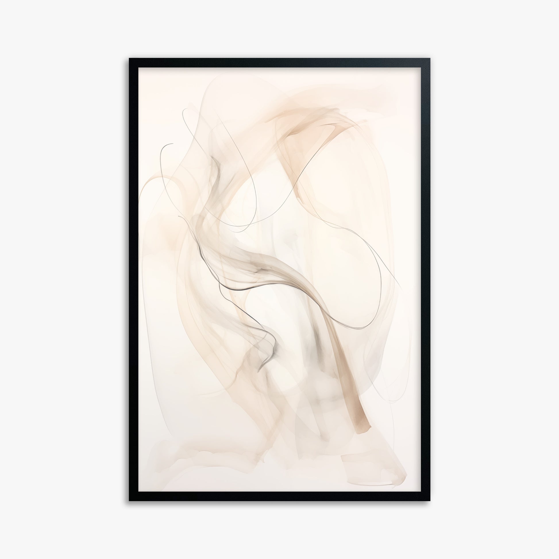 Falling Silk, 61x91cm Framed Poster With Black Frame