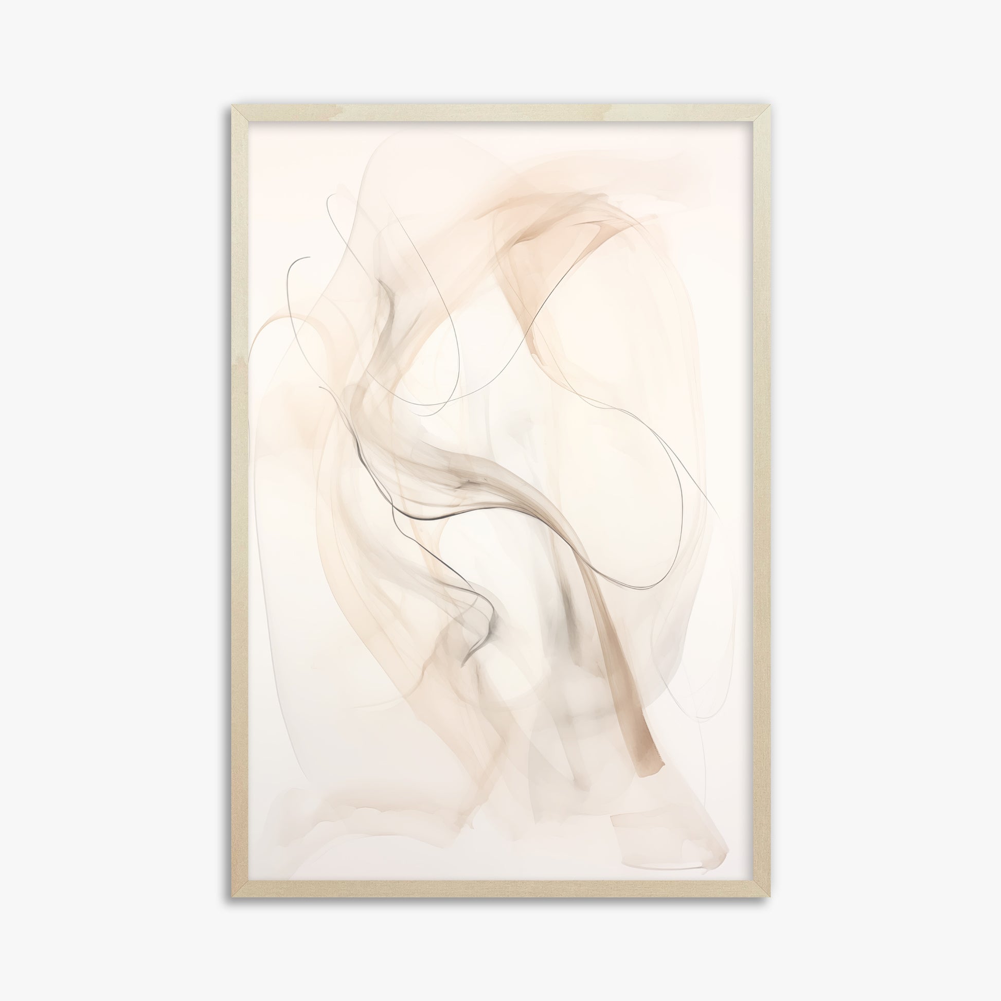 Falling Silk, 61x91cm Framed Poster With Lime Wood Frame