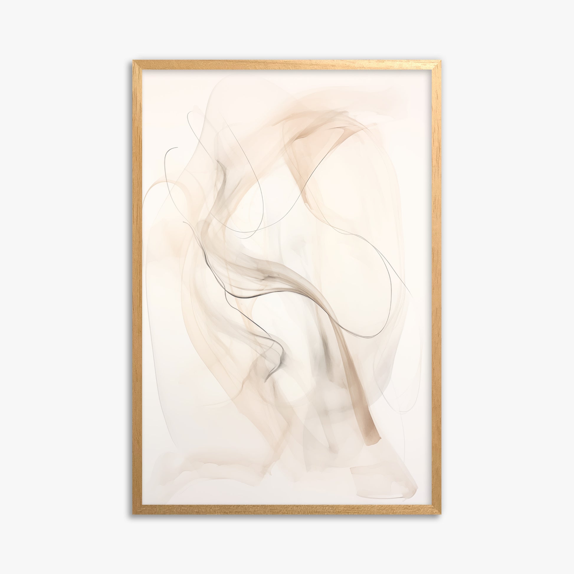 Falling Silk, 61x91cm Framed Poster With Oak Frame