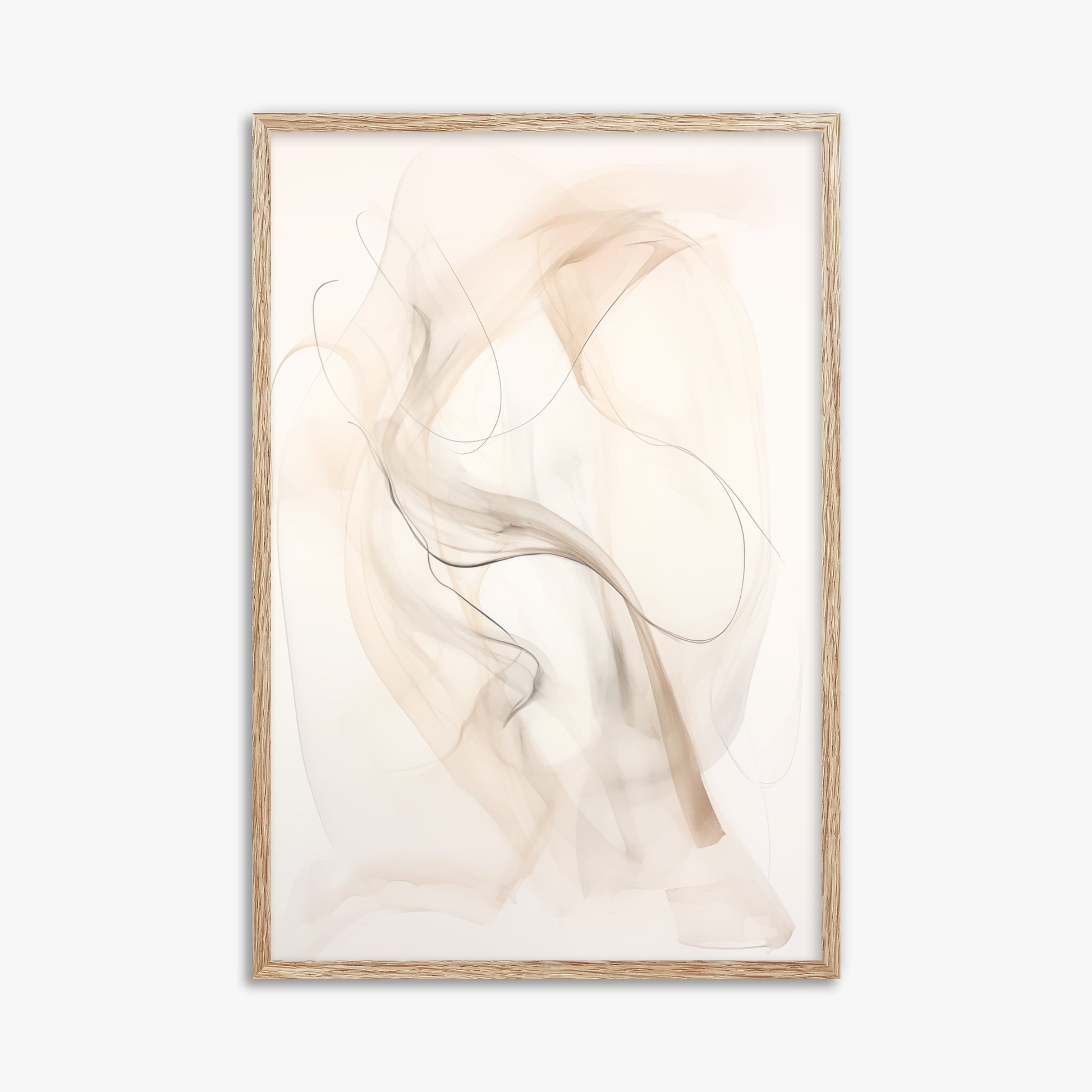 Falling Silk, 61x91cm Framed Poster With Raw Oak Frame