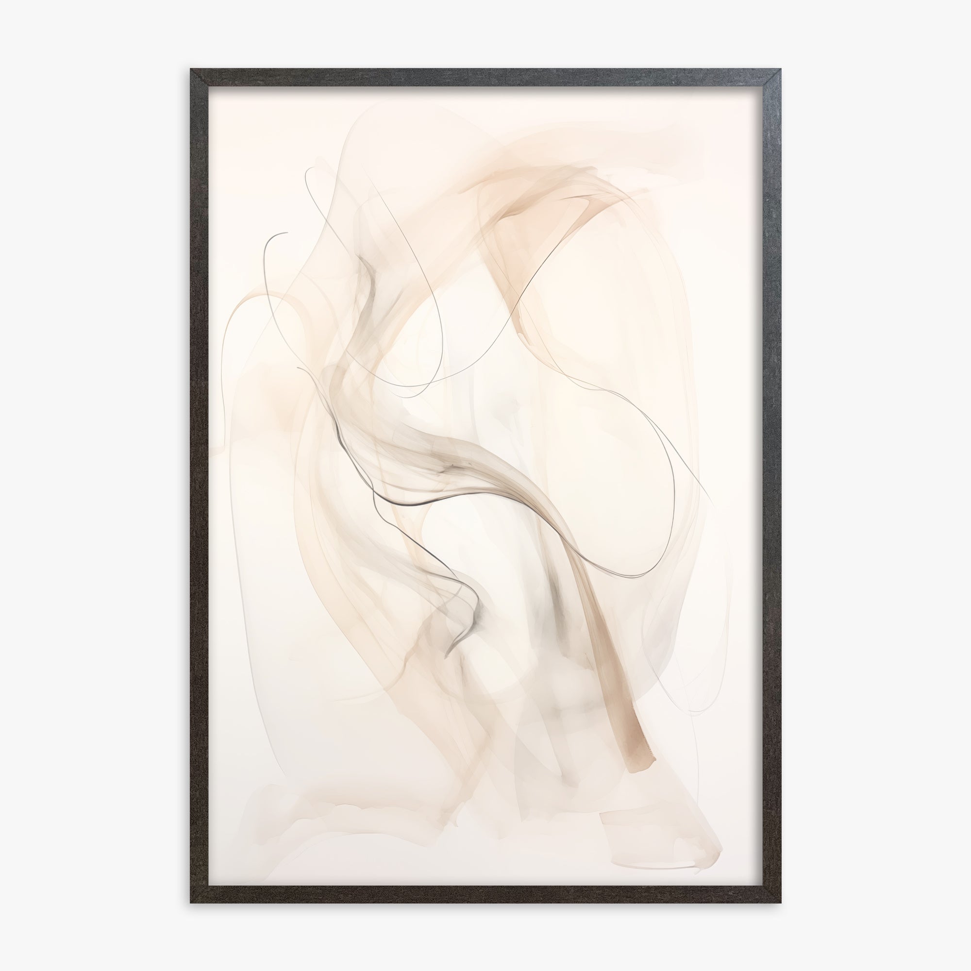 Falling Silk, 70x100cm Framed Poster With Espresso Frame