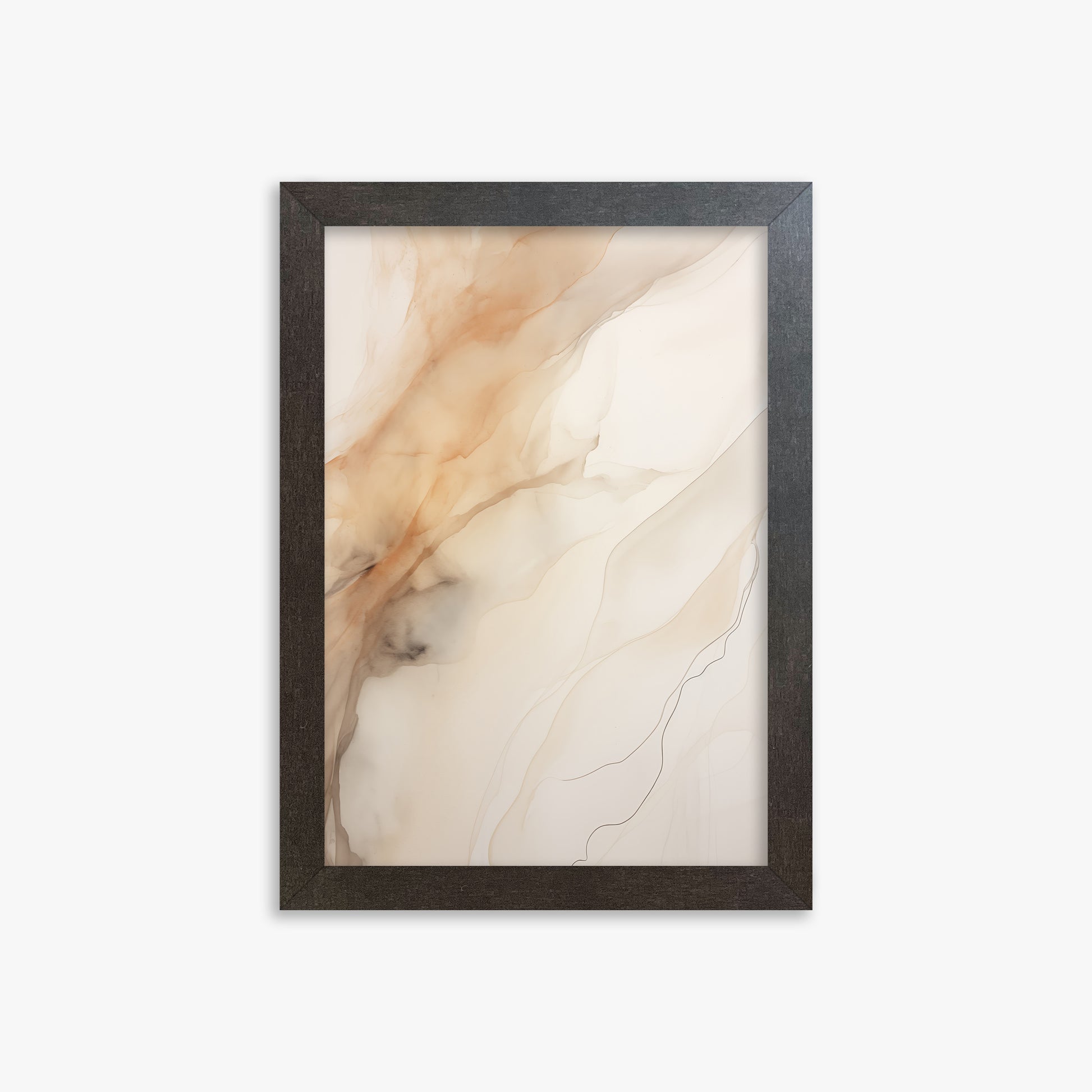 Amber Stream, 21x30cm Framed Art Reproduction With Espresso Frame
