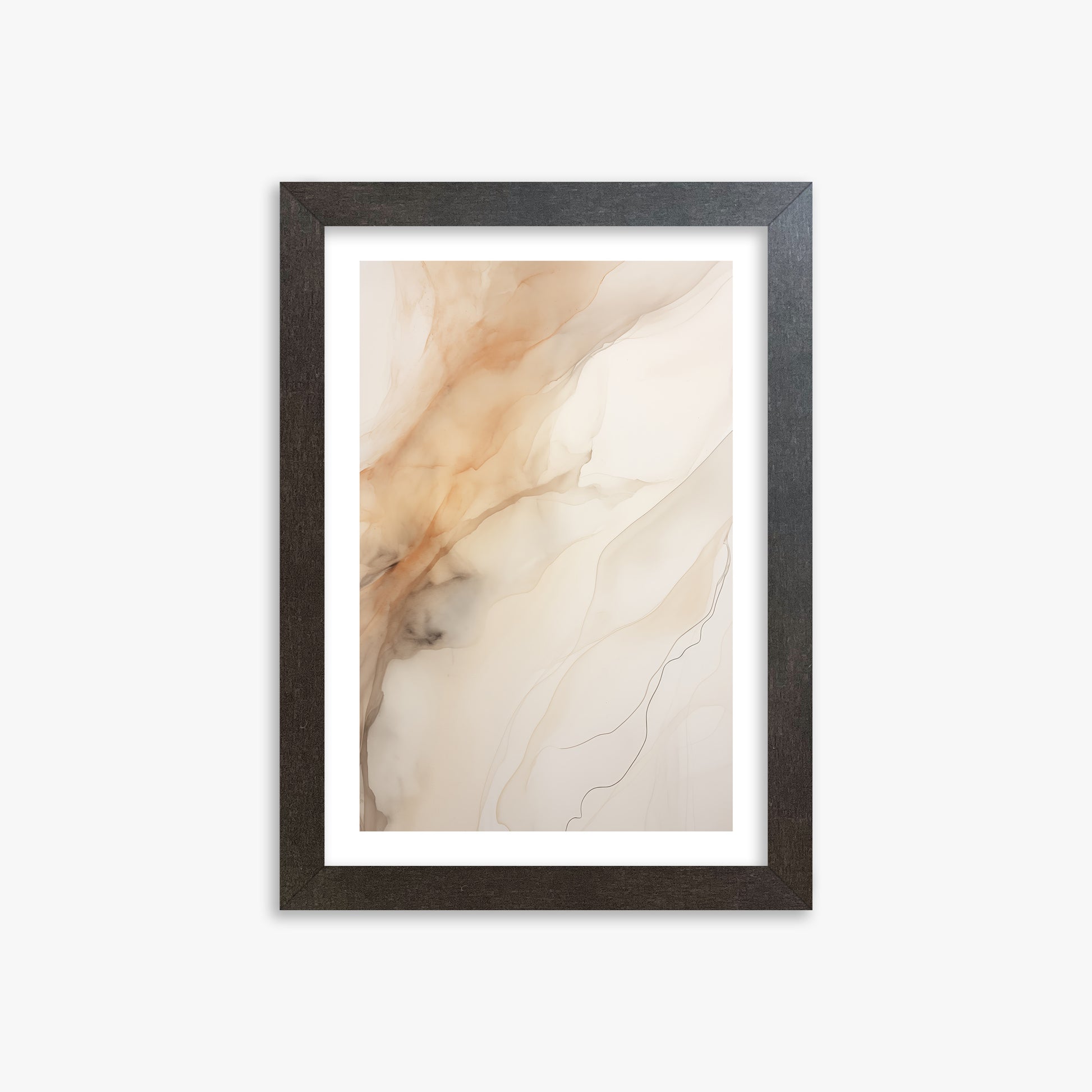 Amber Stream, 21x30cm Framed Art Reproduction With Espresso Frame