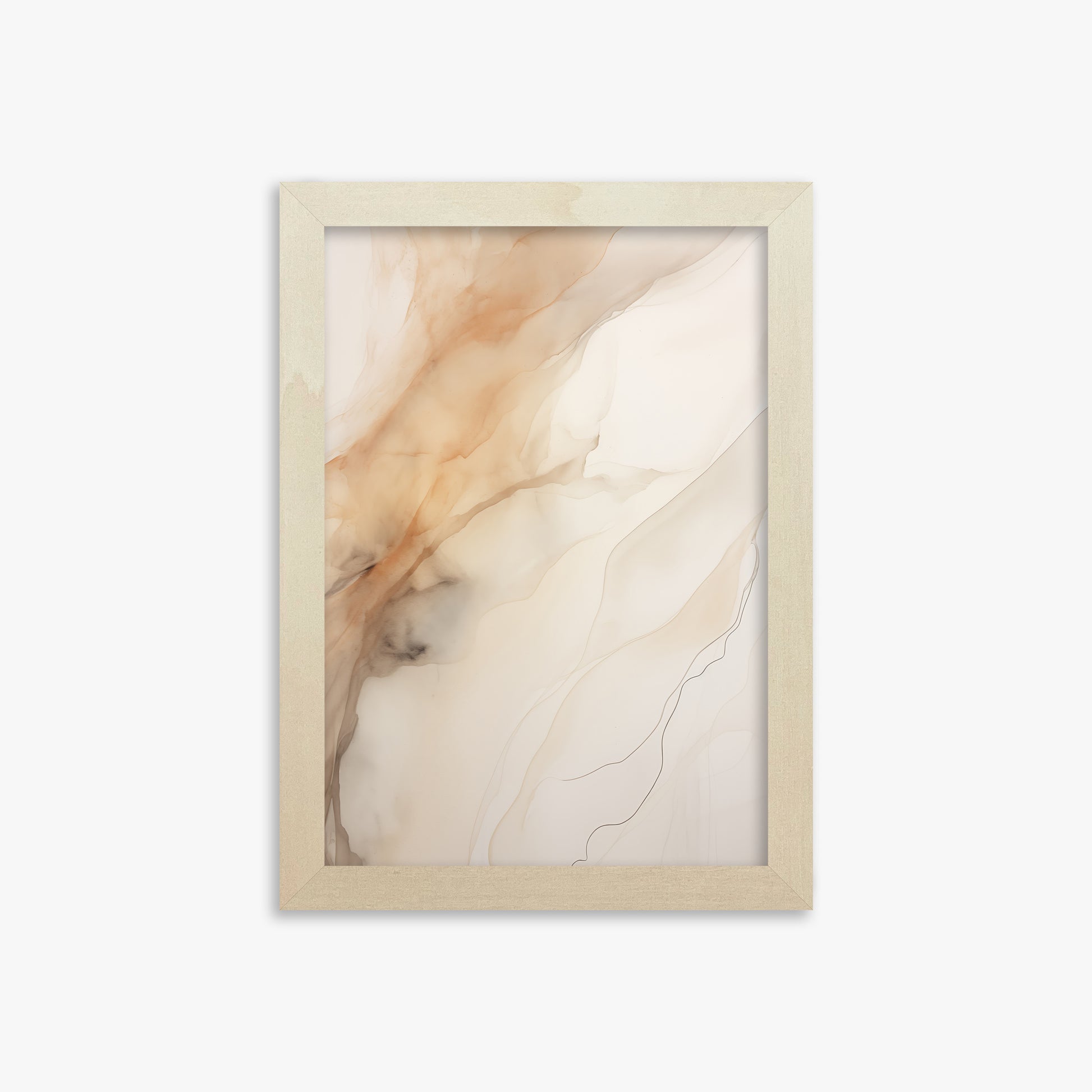 Amber Stream, 21x30cm Framed Art Reproduction With Lime Wood Frame