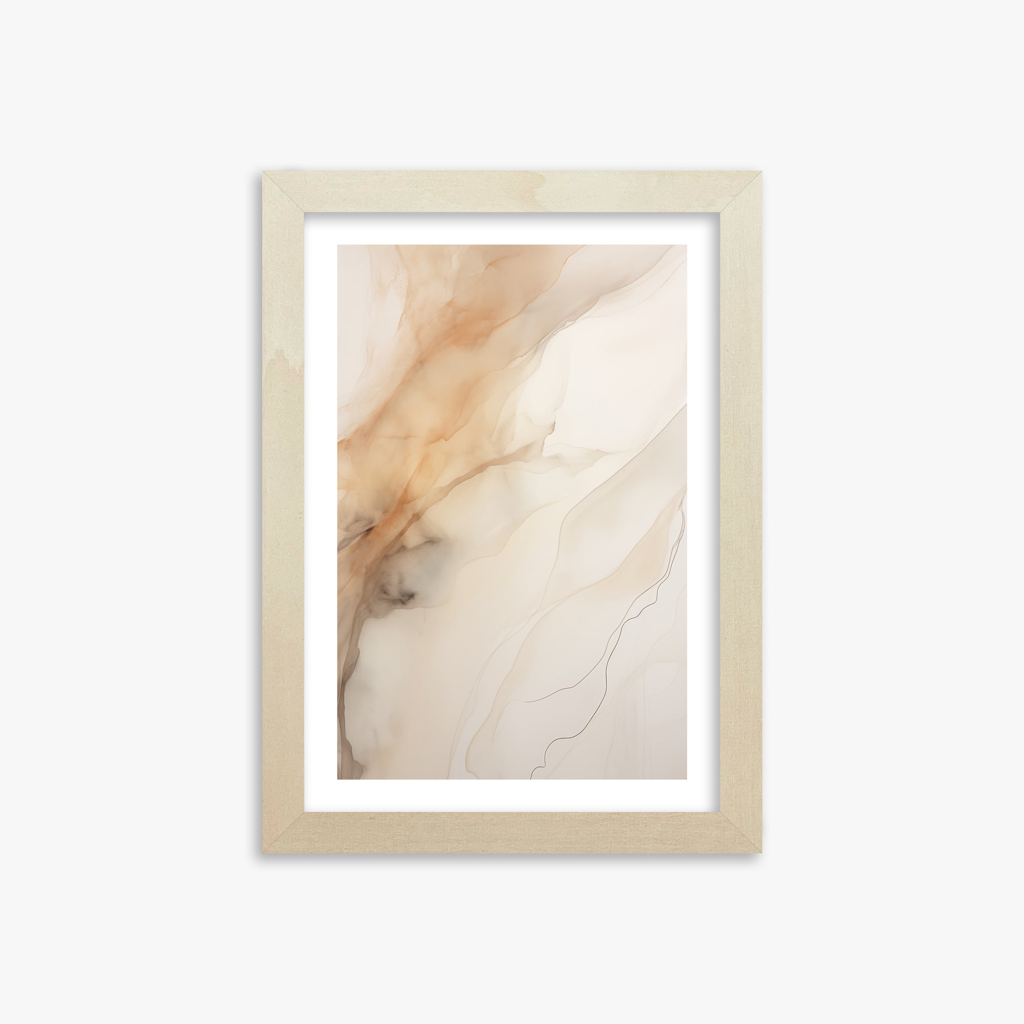 Amber Stream, 21x30cm Framed Art Reproduction With Lime Wood Frame