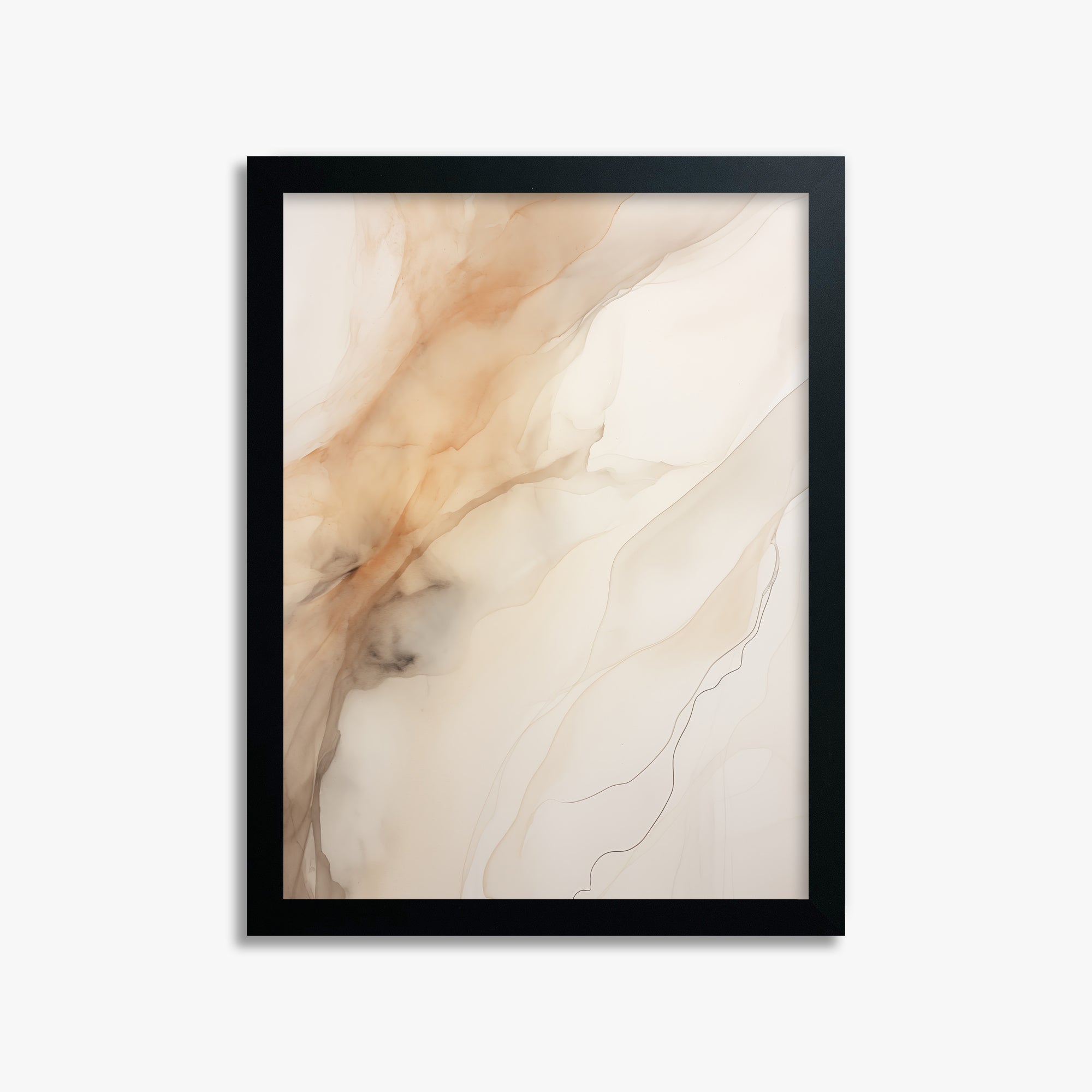 Amber Stream, 30x40cm Framed Poster With Black Frame
