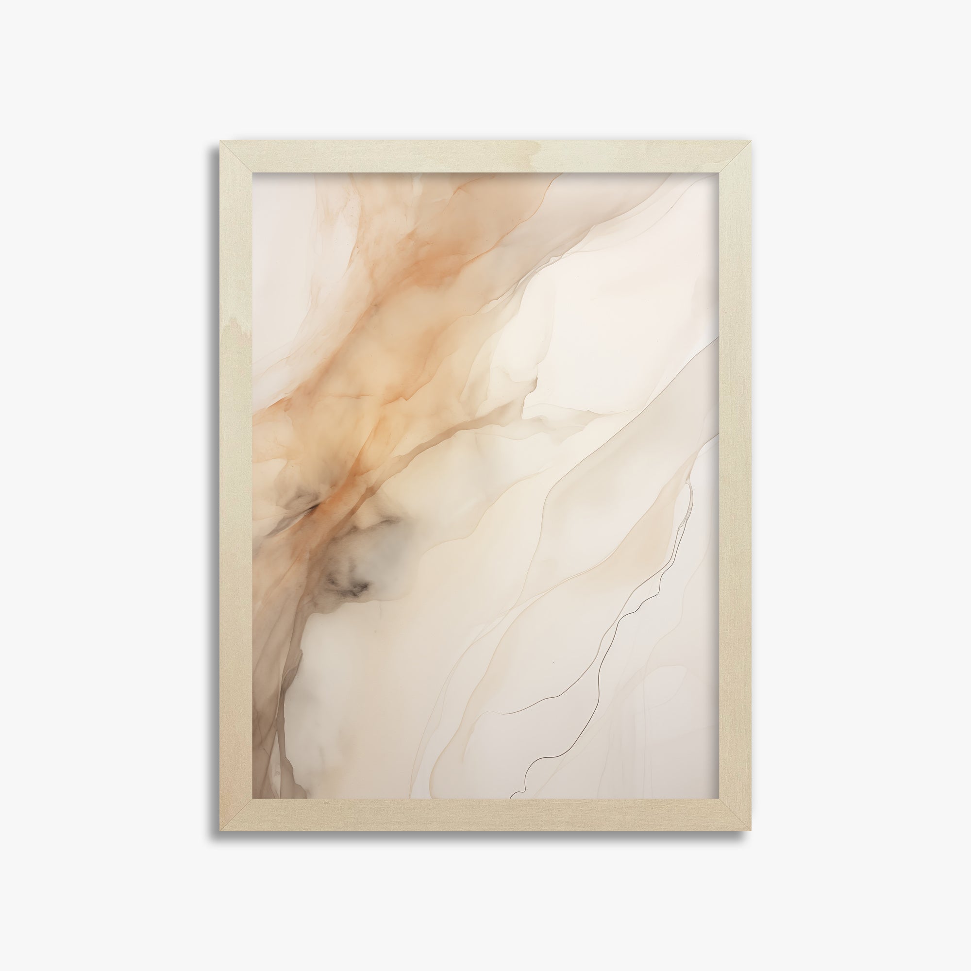 Amber Stream, 30x40cm Framed Art Reproduction With Lime Wood Frame