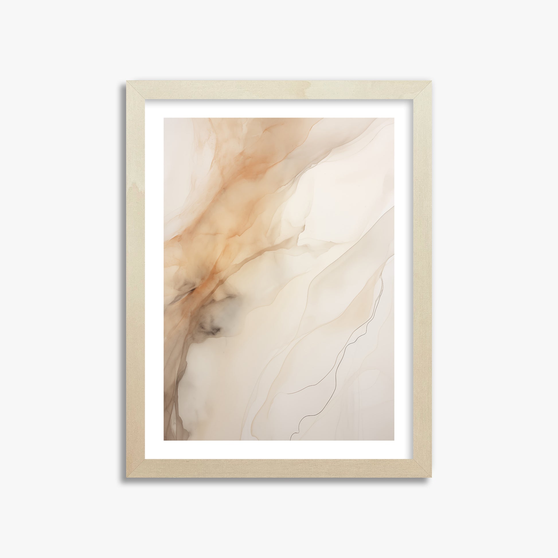 Amber Stream, 30x40cm Framed Art Reproduction With Lime Wood Frame
