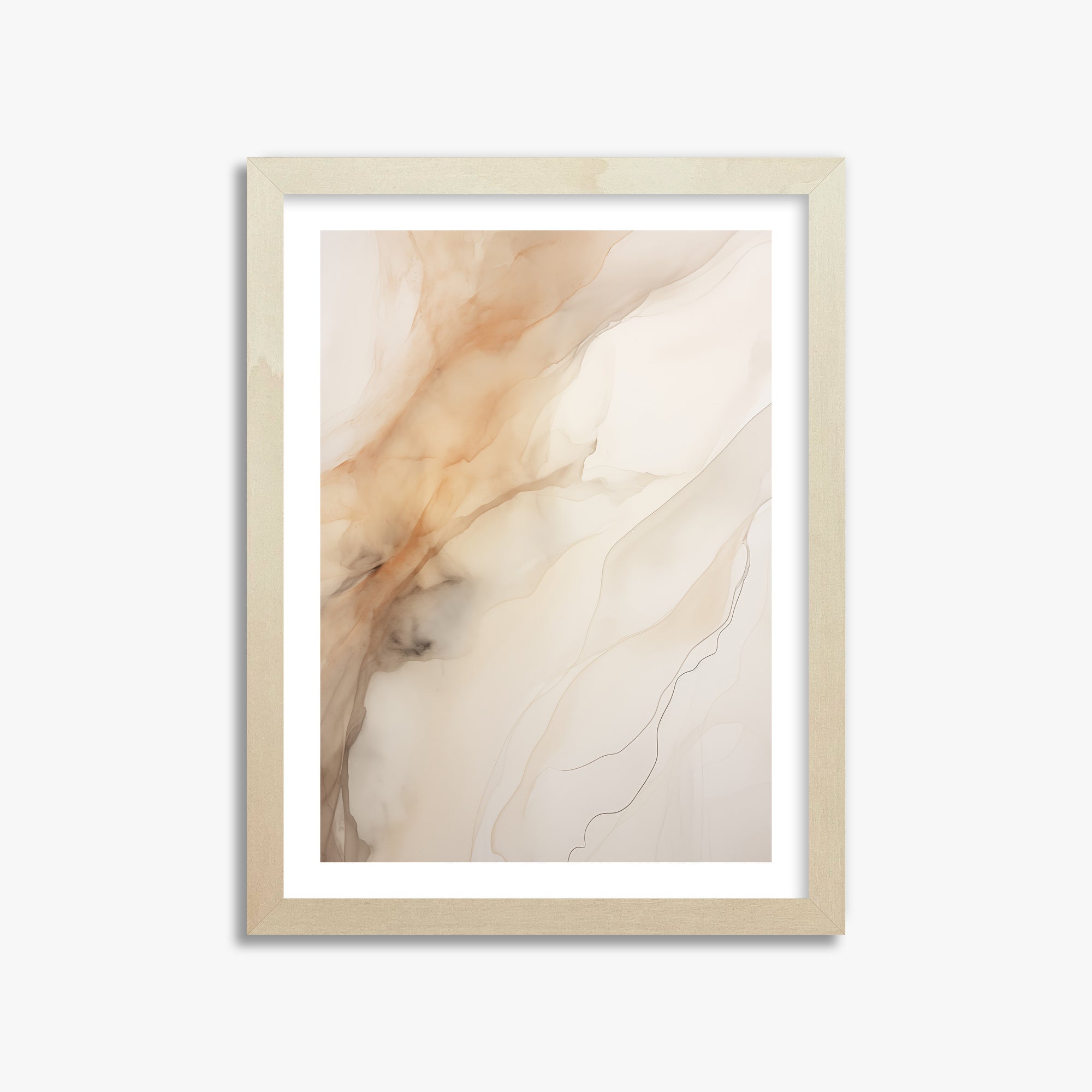 Amber Stream, 30x40cm Framed Art Reproduction With Lime Wood Frame