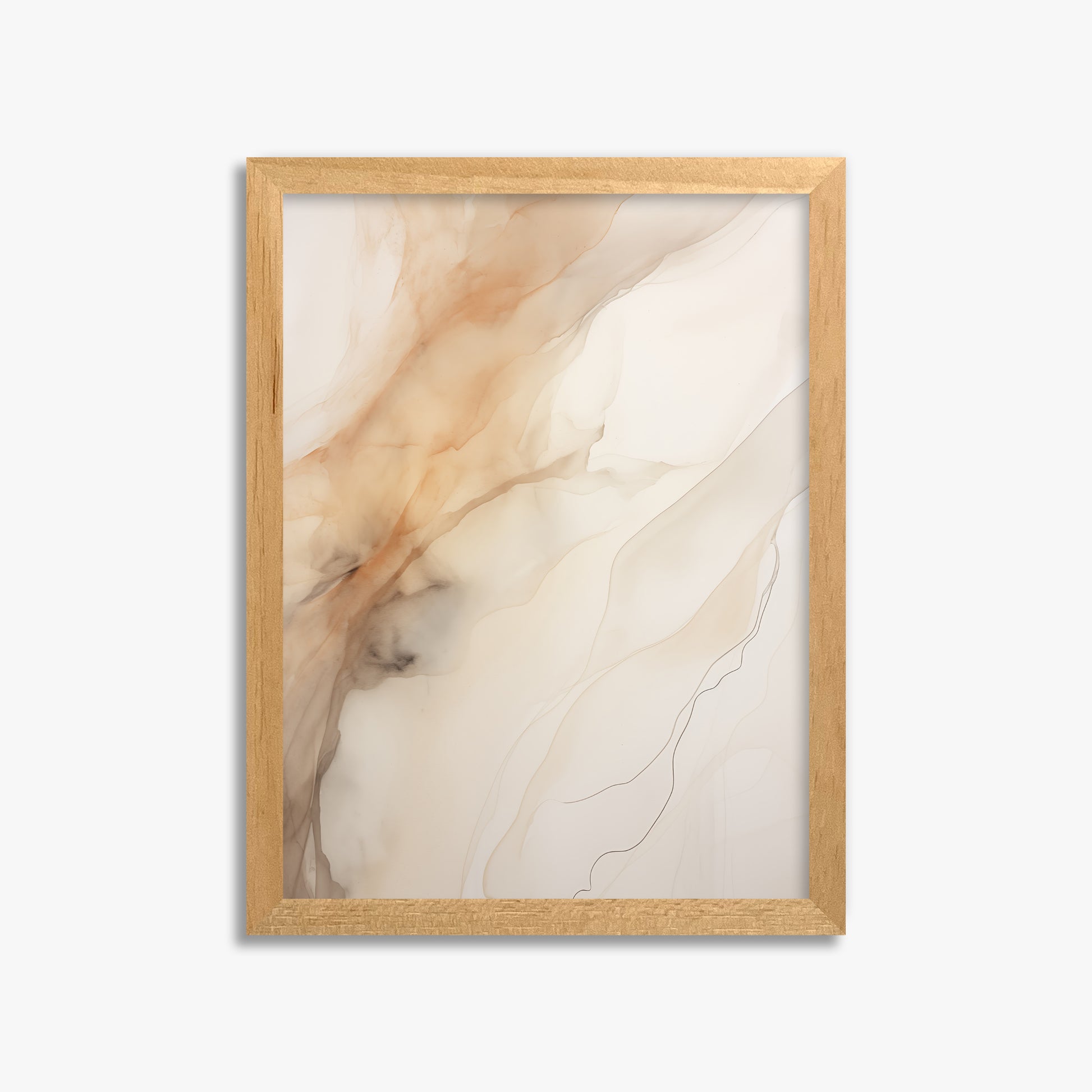 Amber Stream, 30x40cm Framed Poster With Oak Frame