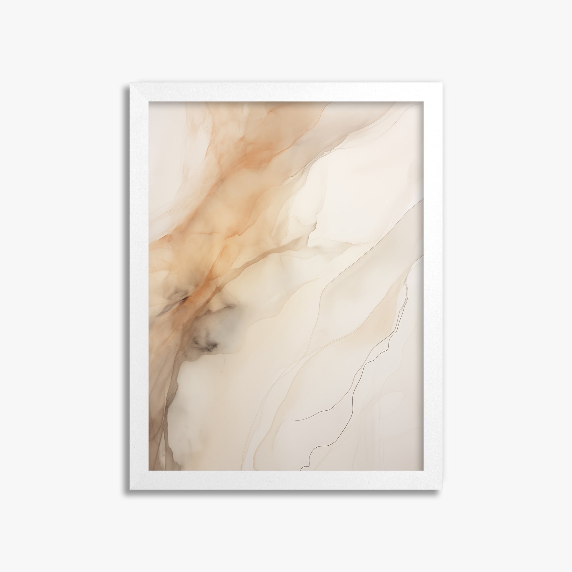 Amber Stream, 30x40cm Framed Poster With White Frame