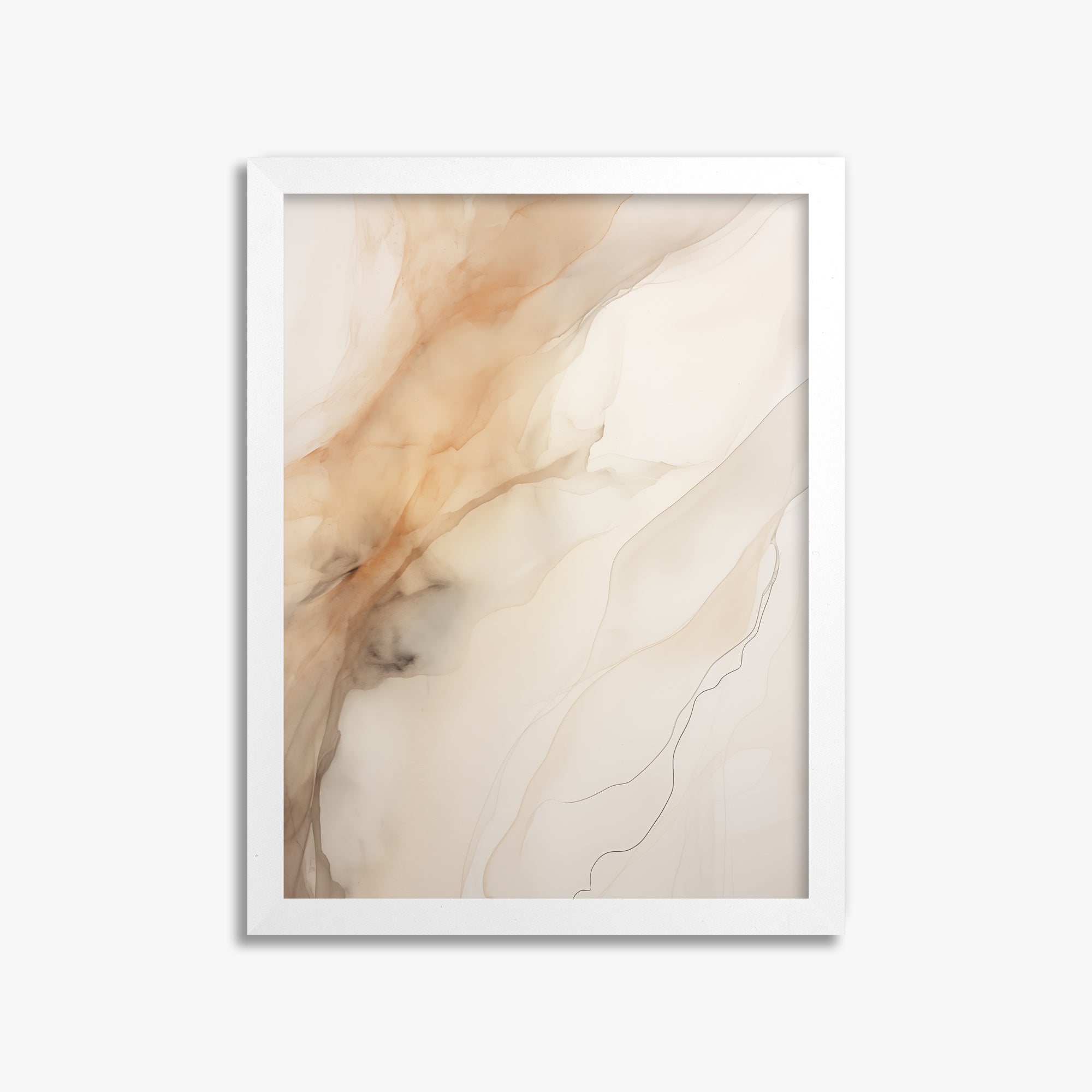 Amber Stream, 30x40cm Framed Poster With White Frame