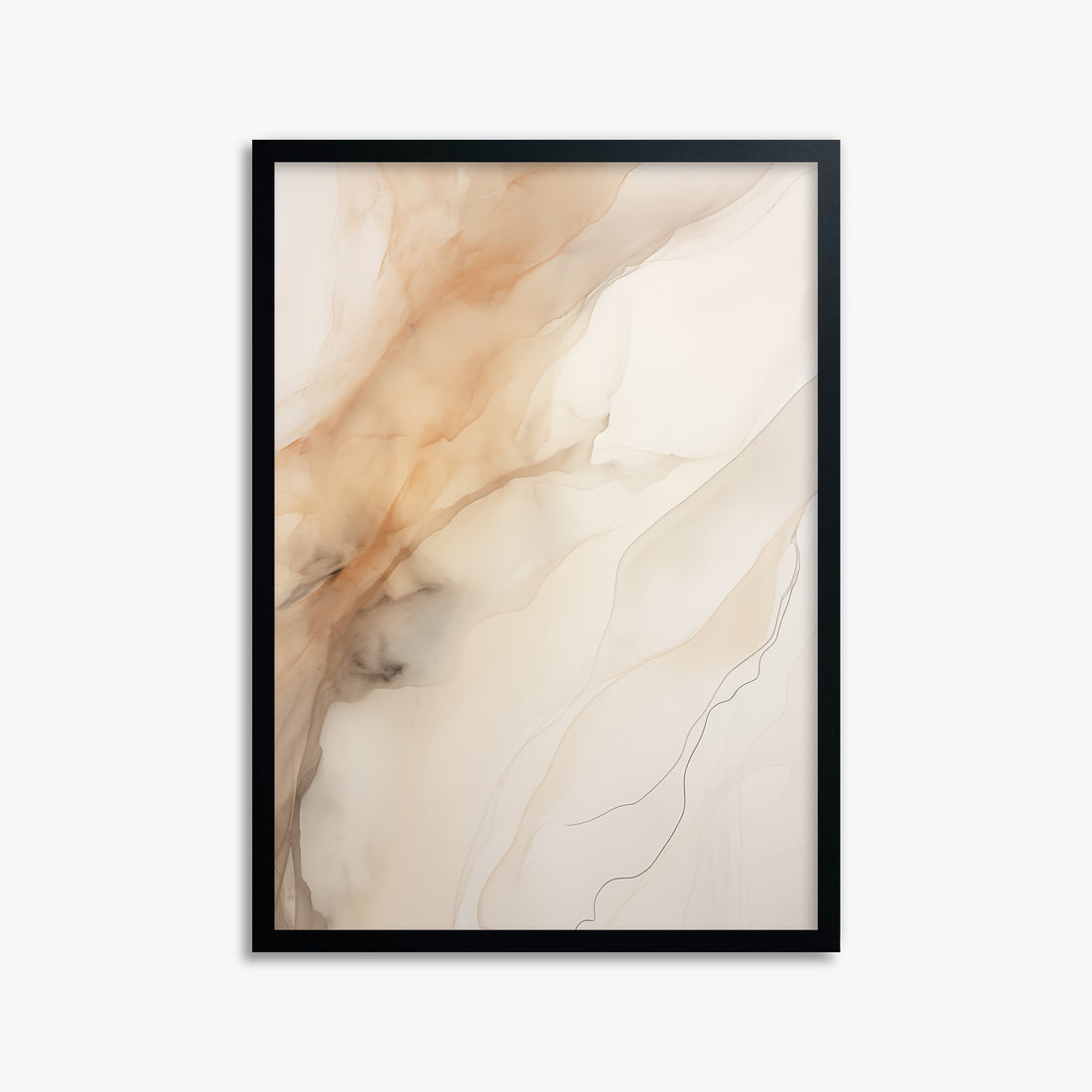 Amber Stream, 50x70cm Framed Poster With Black Frame