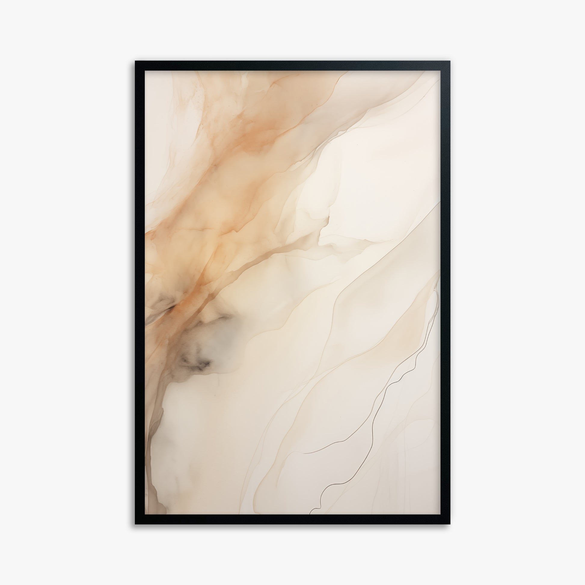 Amber Stream, 61x91cm Framed Poster With Black Frame