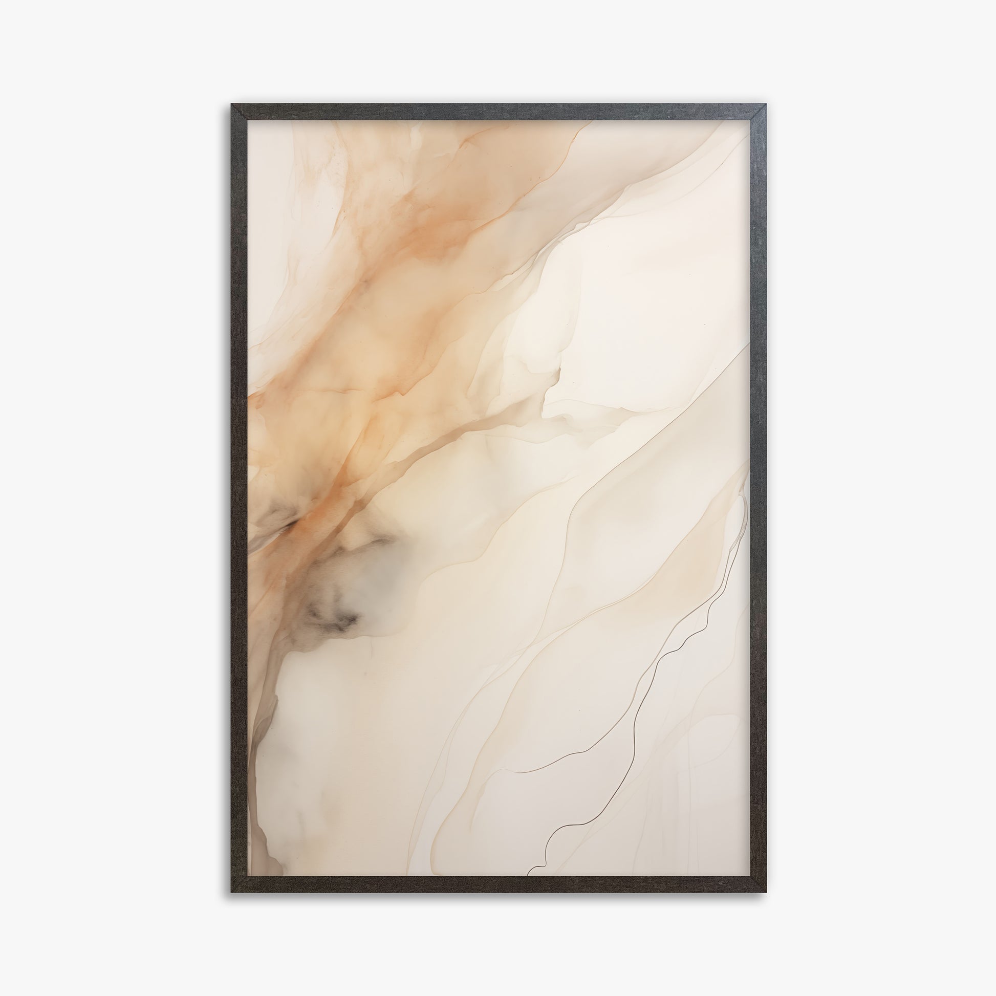 Amber Stream, 61x91cm Framed Art Reproduction With Espresso Frame