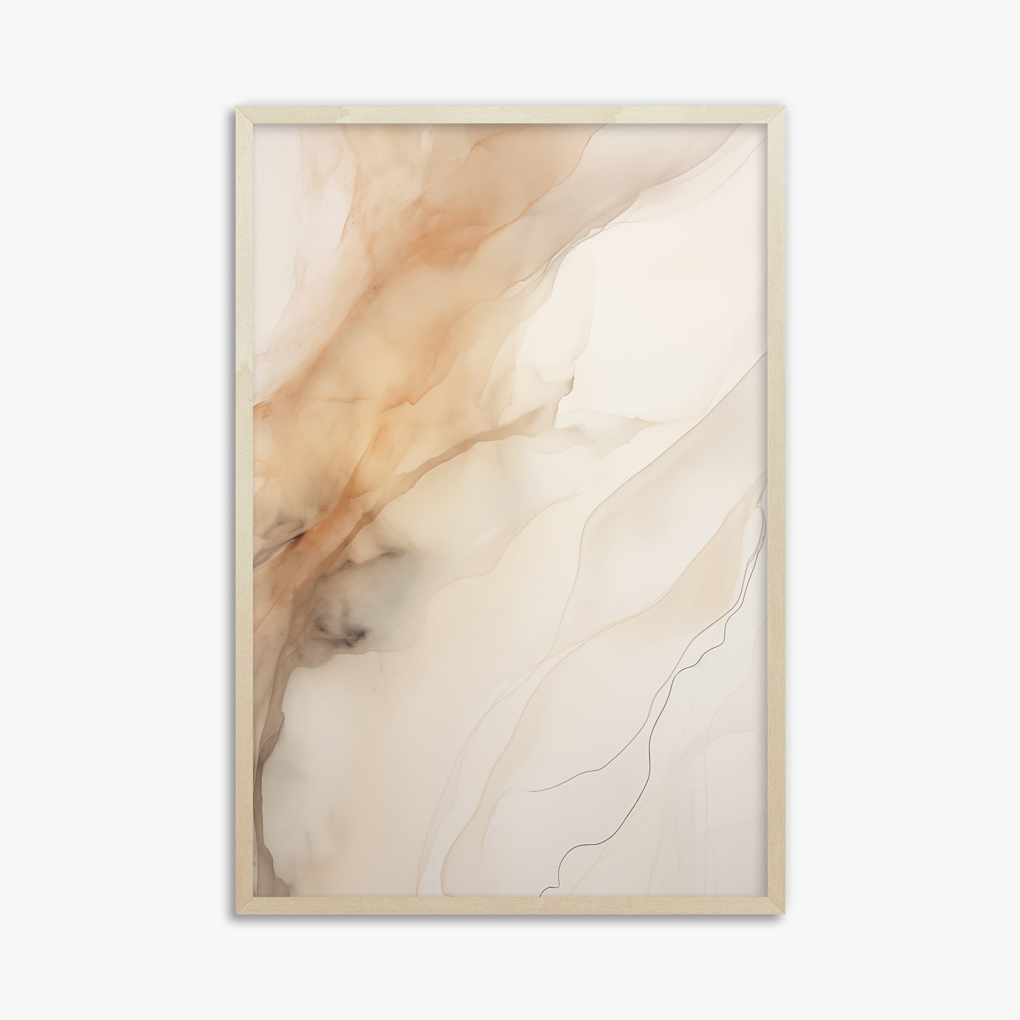 Amber Stream, 61x91cm Framed Art Reproduction With Lime Wood Frame
