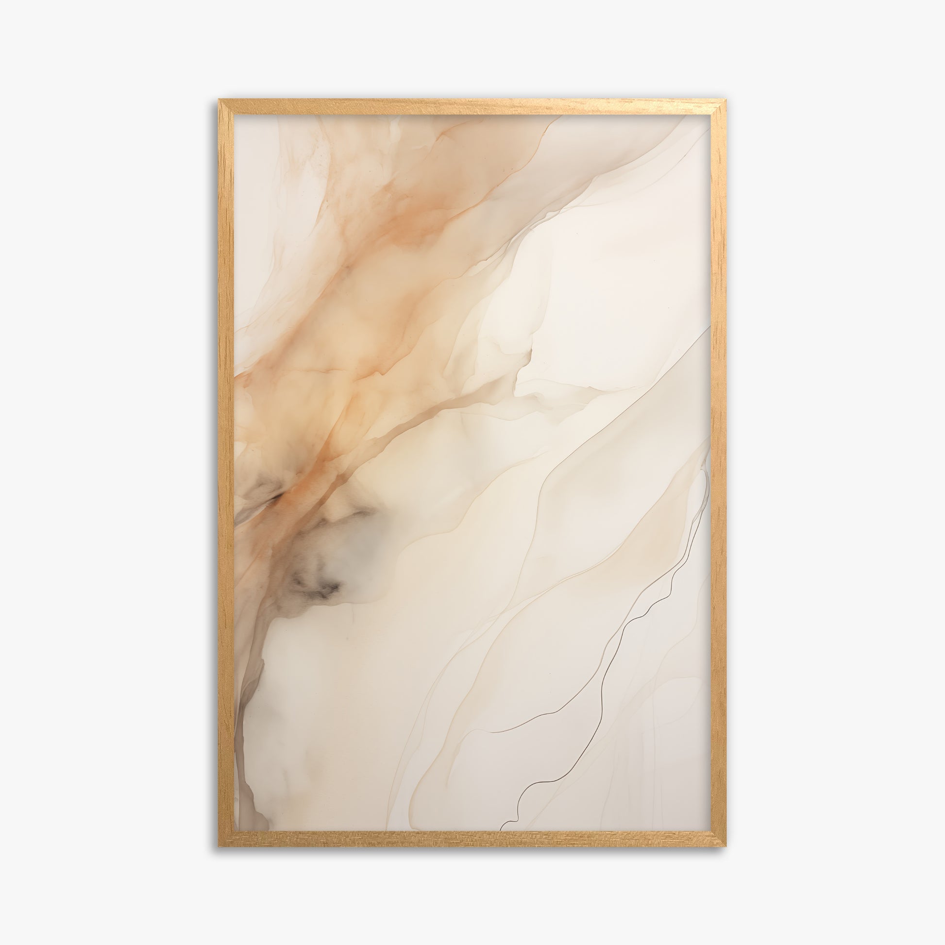 Amber Stream, 61x91cm Framed Poster With Oak Frame