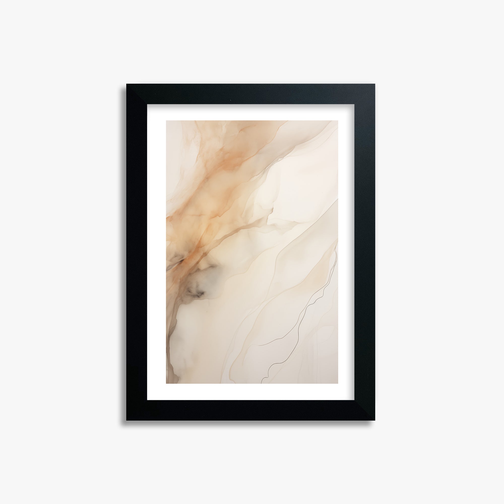 Amber Stream, 21x30cm Black Framed Art Reproduction