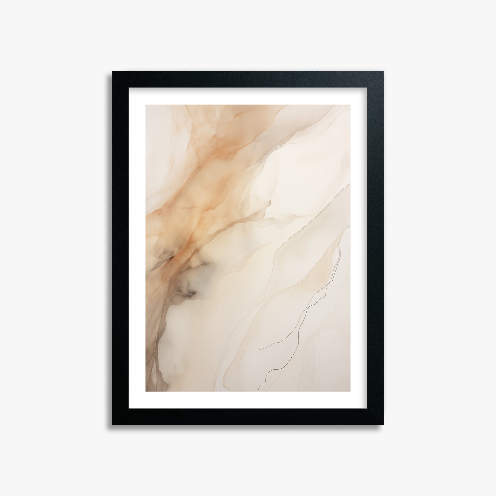 Amber Stream, 30x40cm Black Framed Art Reproduction