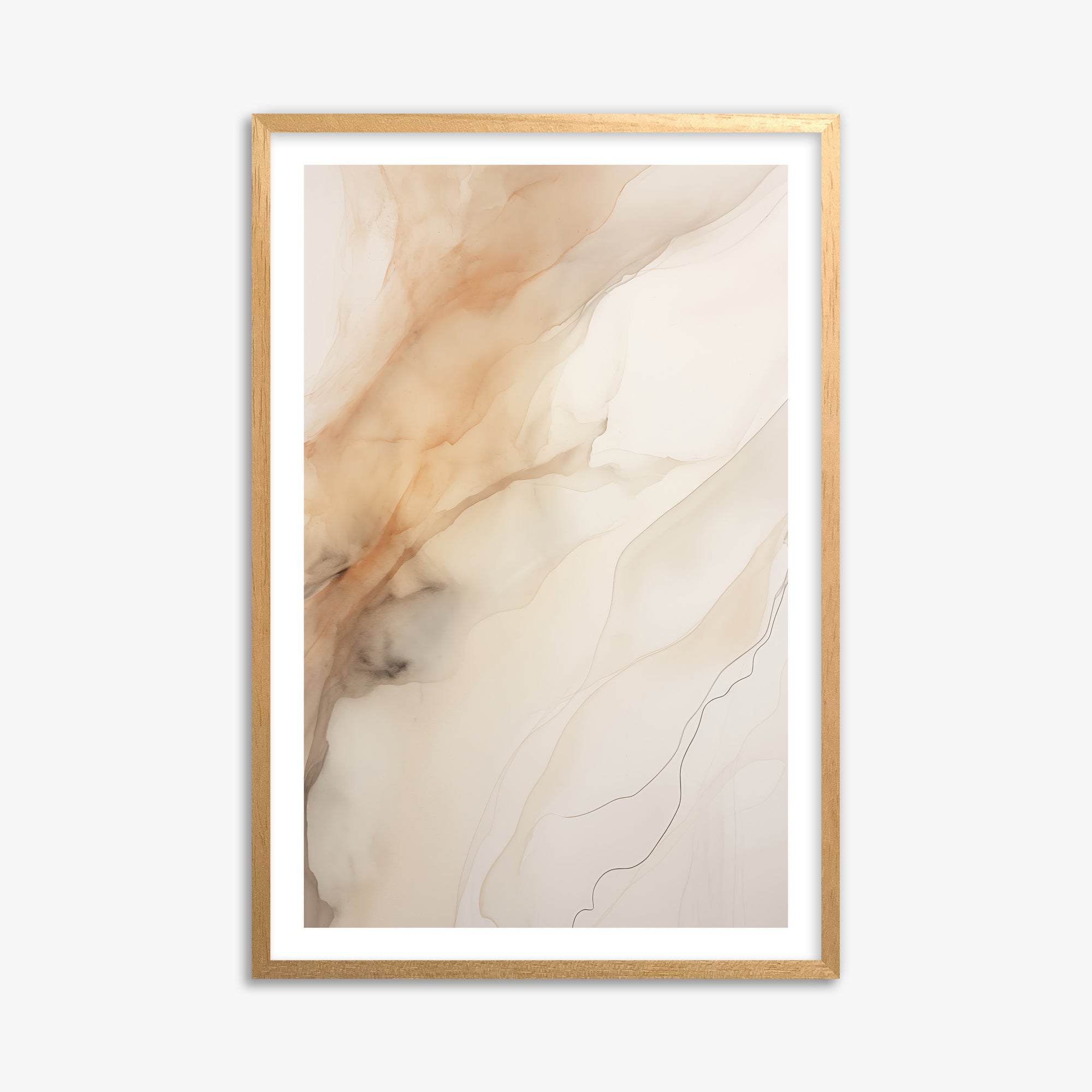 Amber Stream, 61x91cm Oak Framed Art Reproduction