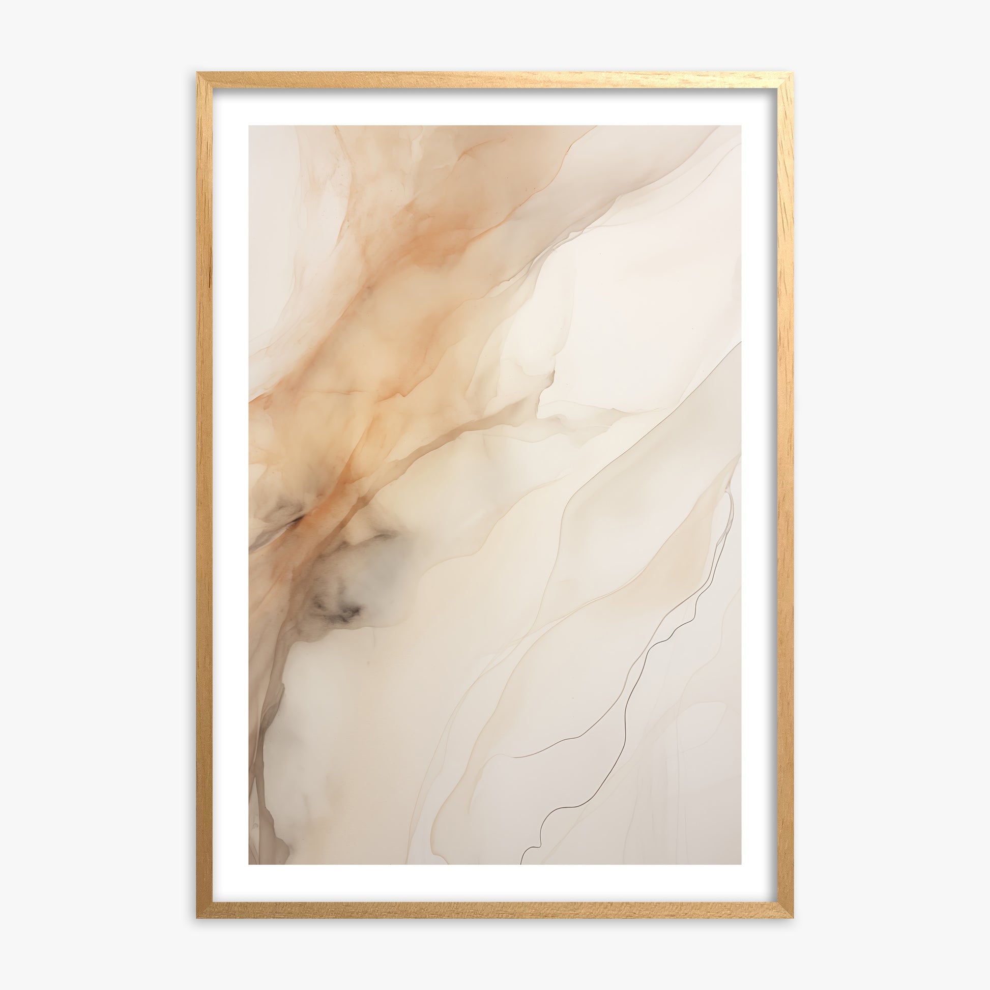 Amber Stream, 70x100cm Oak Framed Art Reproduction