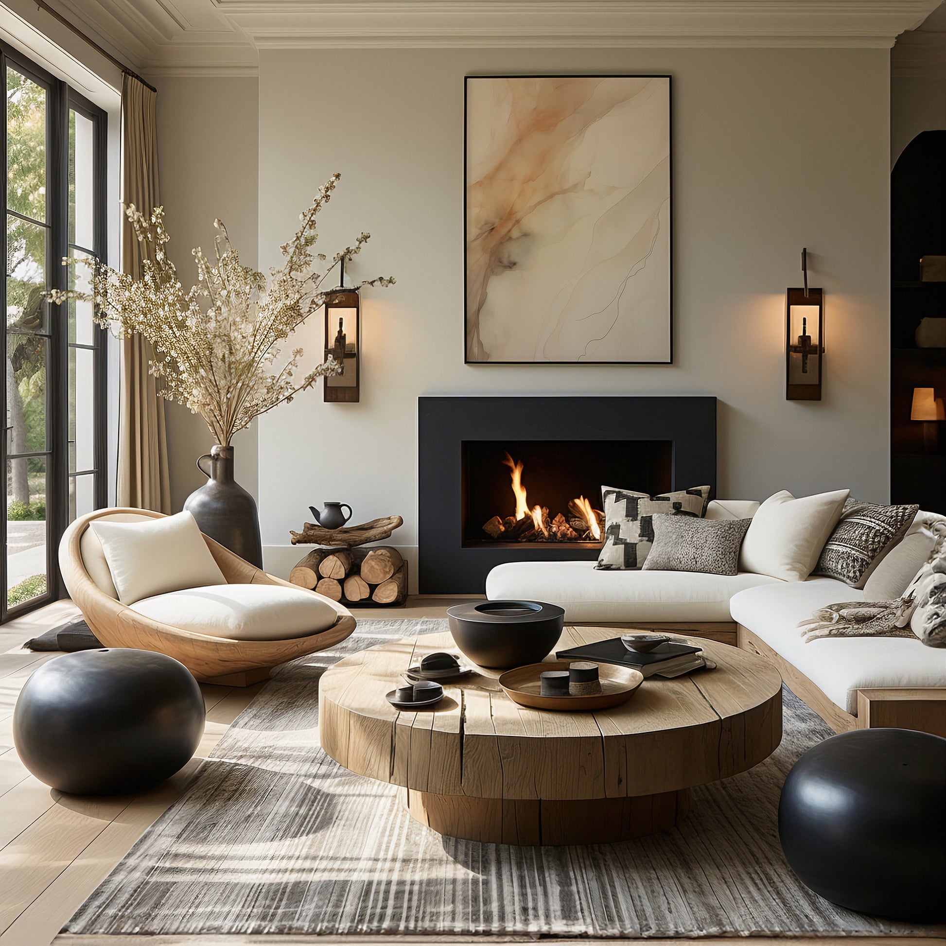 Design Concept No. 39 for Amber Stream Modern Poster Art