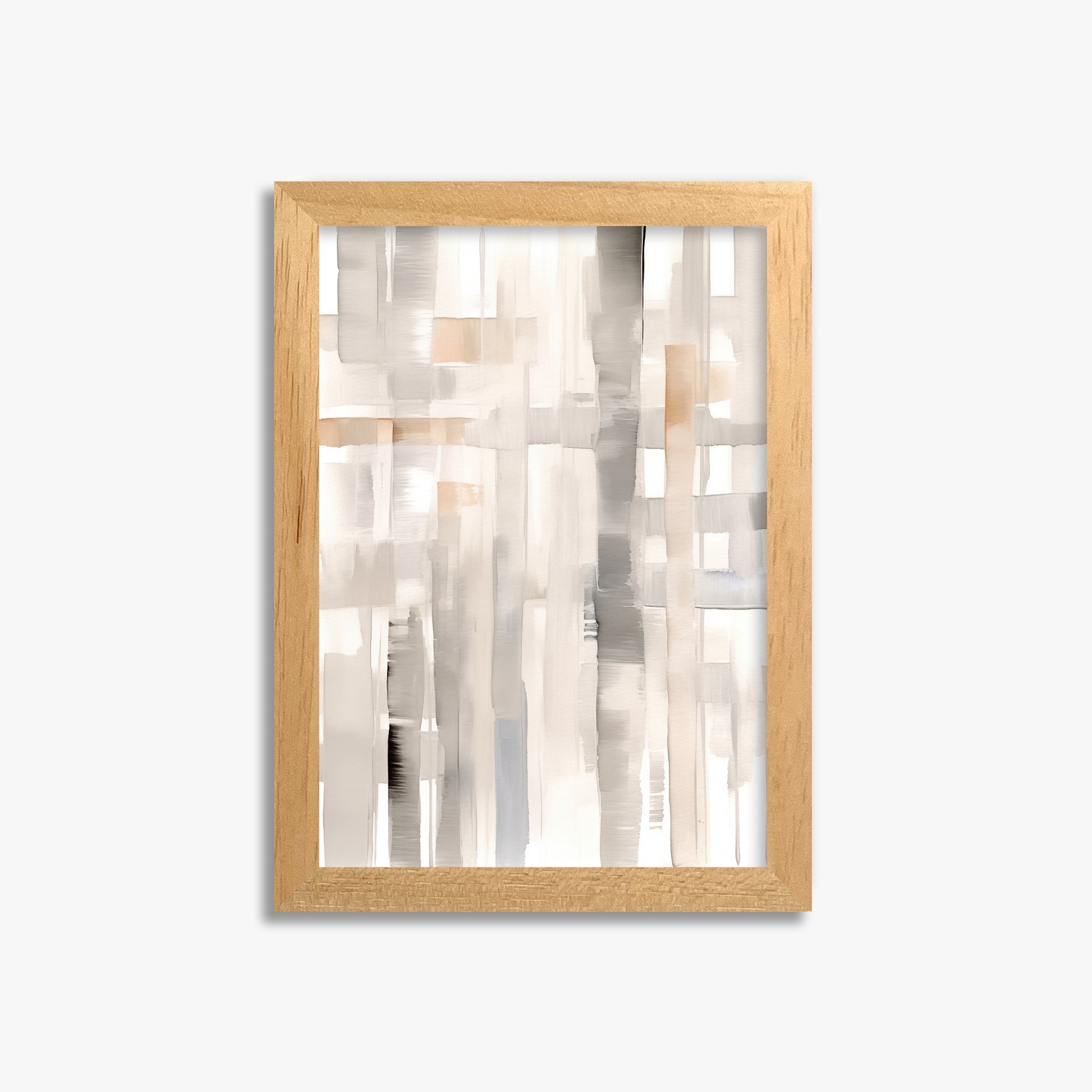 Woven Light, 21x30cm Framed Poster With Oak Frame