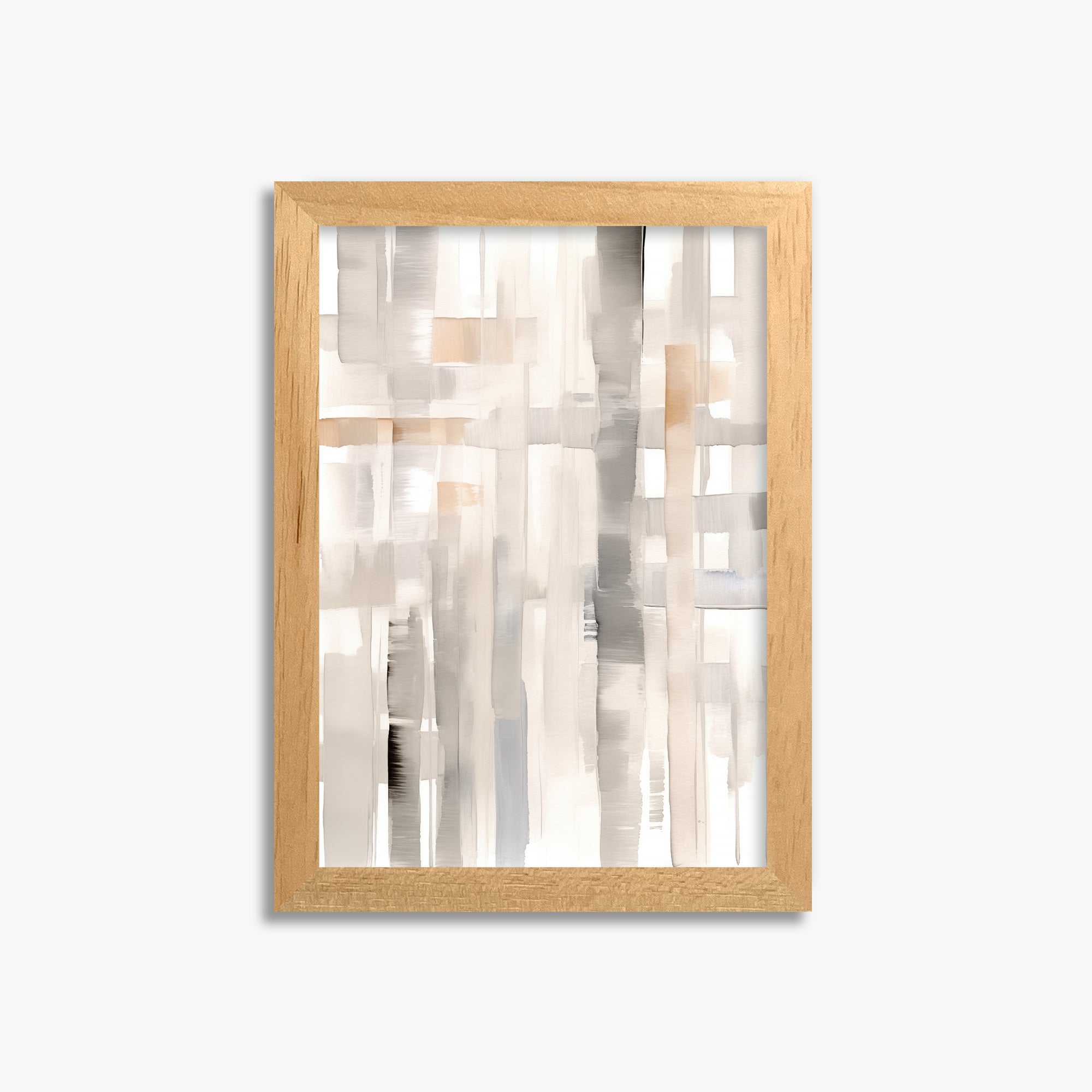 Woven Light, 21x30cm Framed Poster With Oak Frame