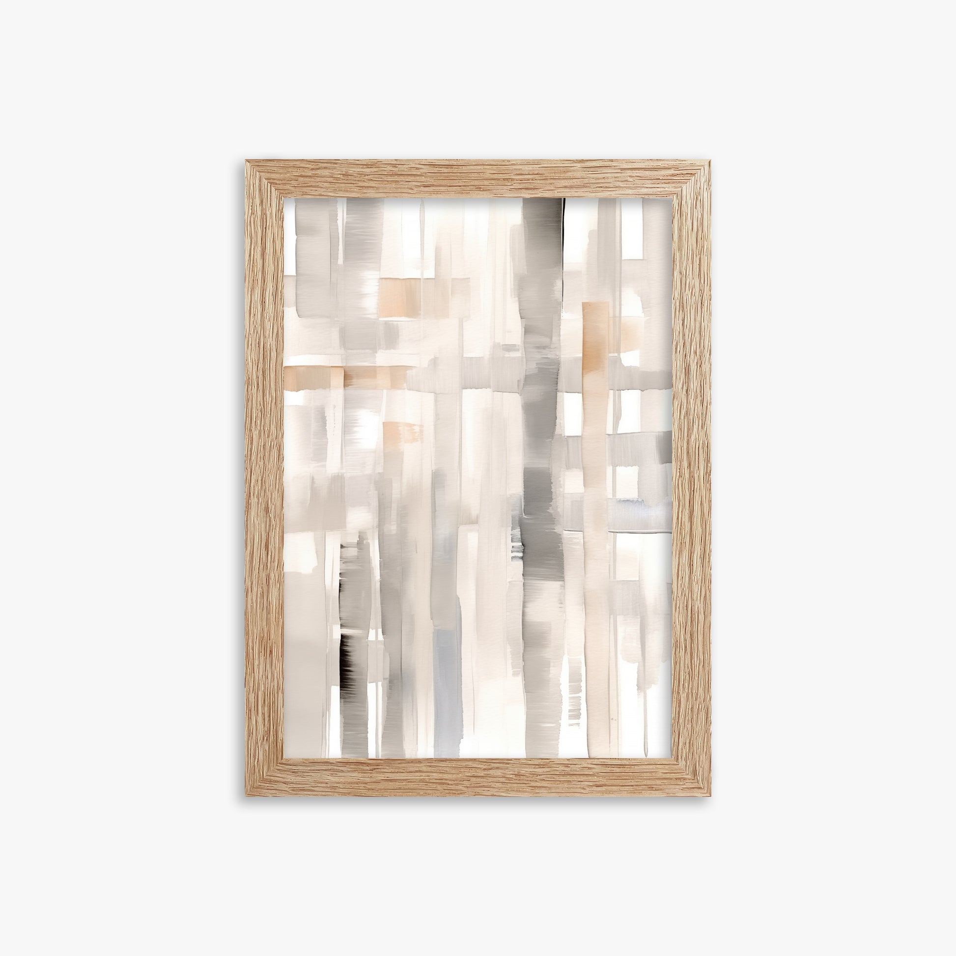 Woven Light, 21x30cm Framed Poster With Raw Oak Frame