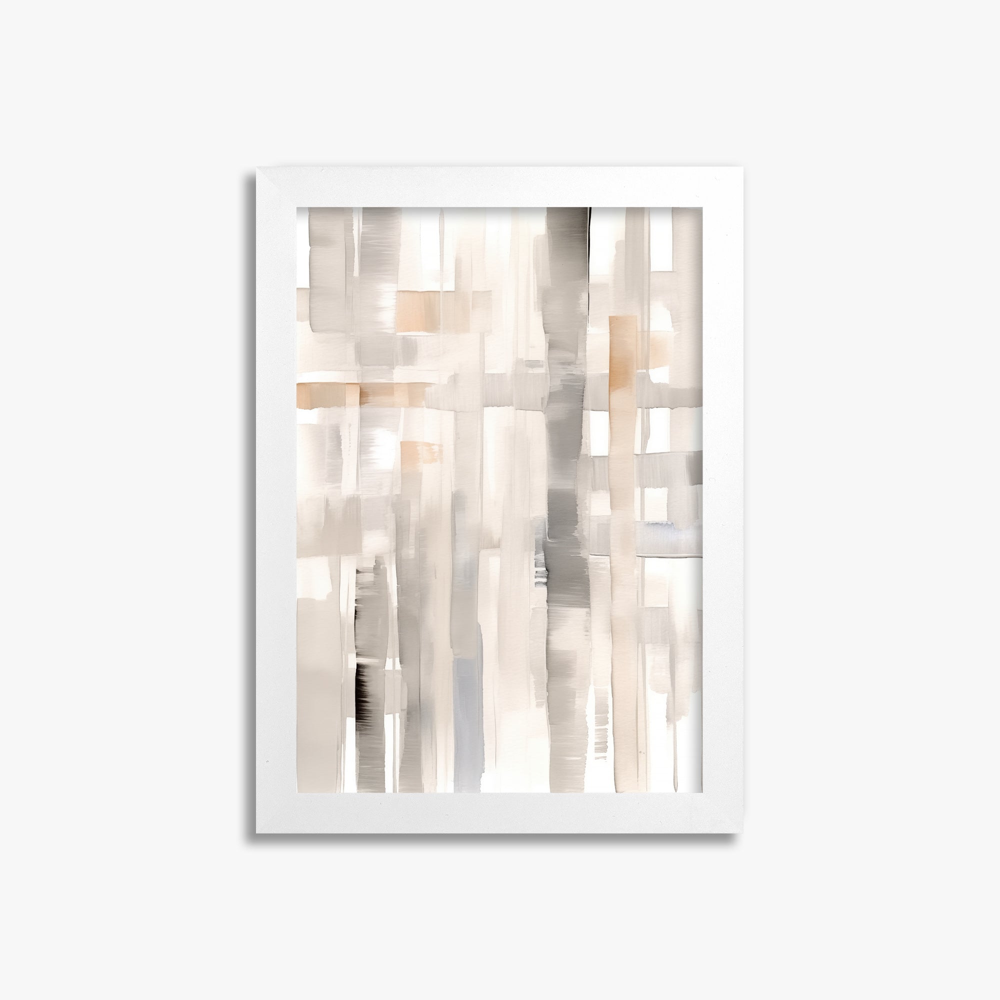 Woven Light, 21x30cm Framed Poster With White Frame