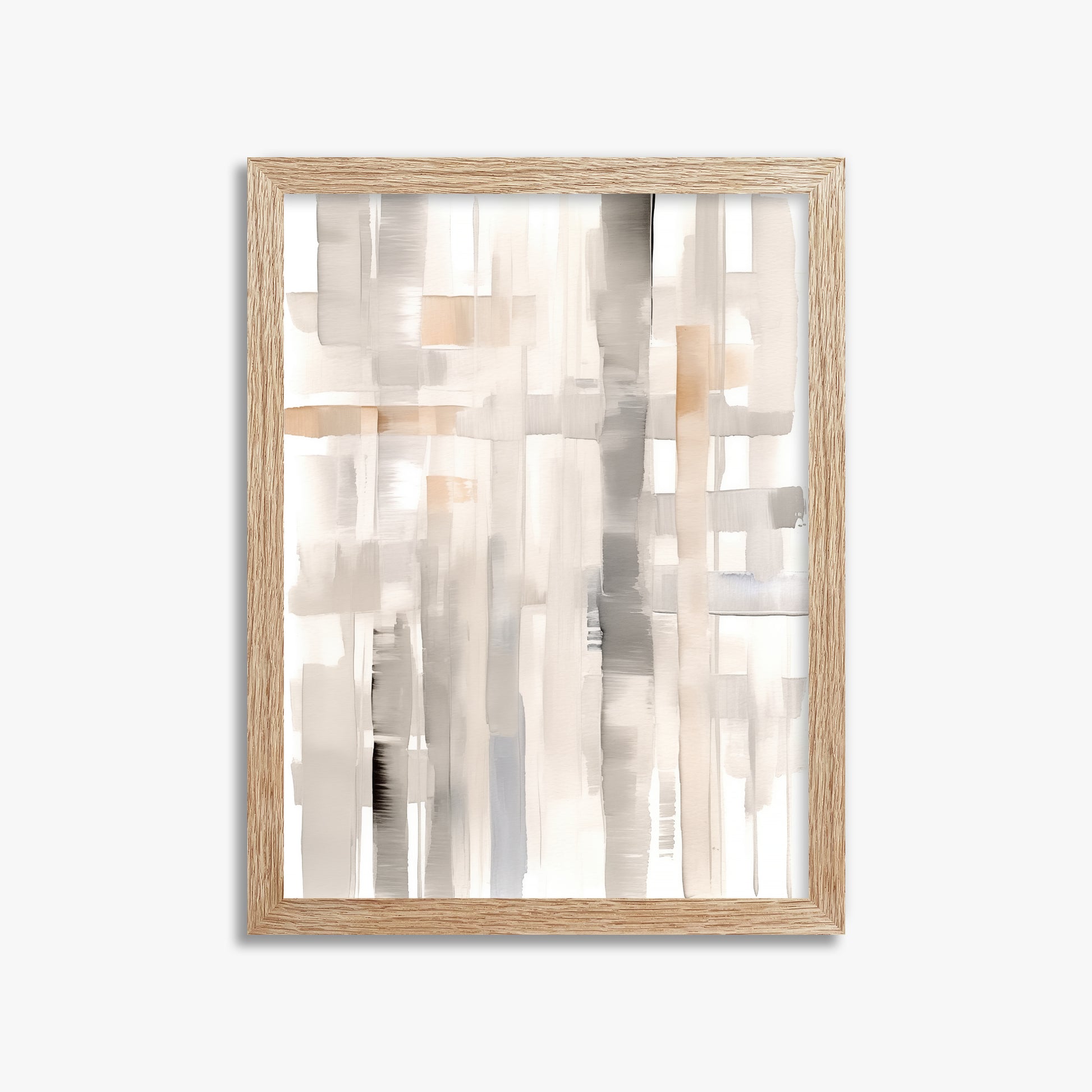 Woven Light, 30x40cm Framed Poster With Raw Oak Frame