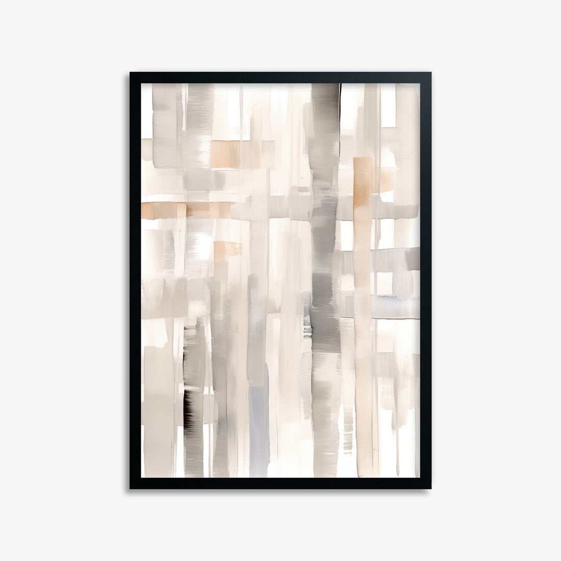 Woven Light, 50x70cm Framed Poster With Black Frame