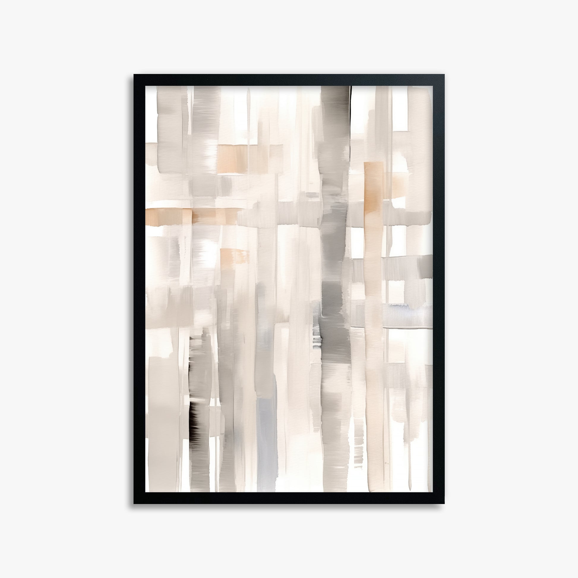 Woven Light, 50x70cm Framed Poster With Black Frame