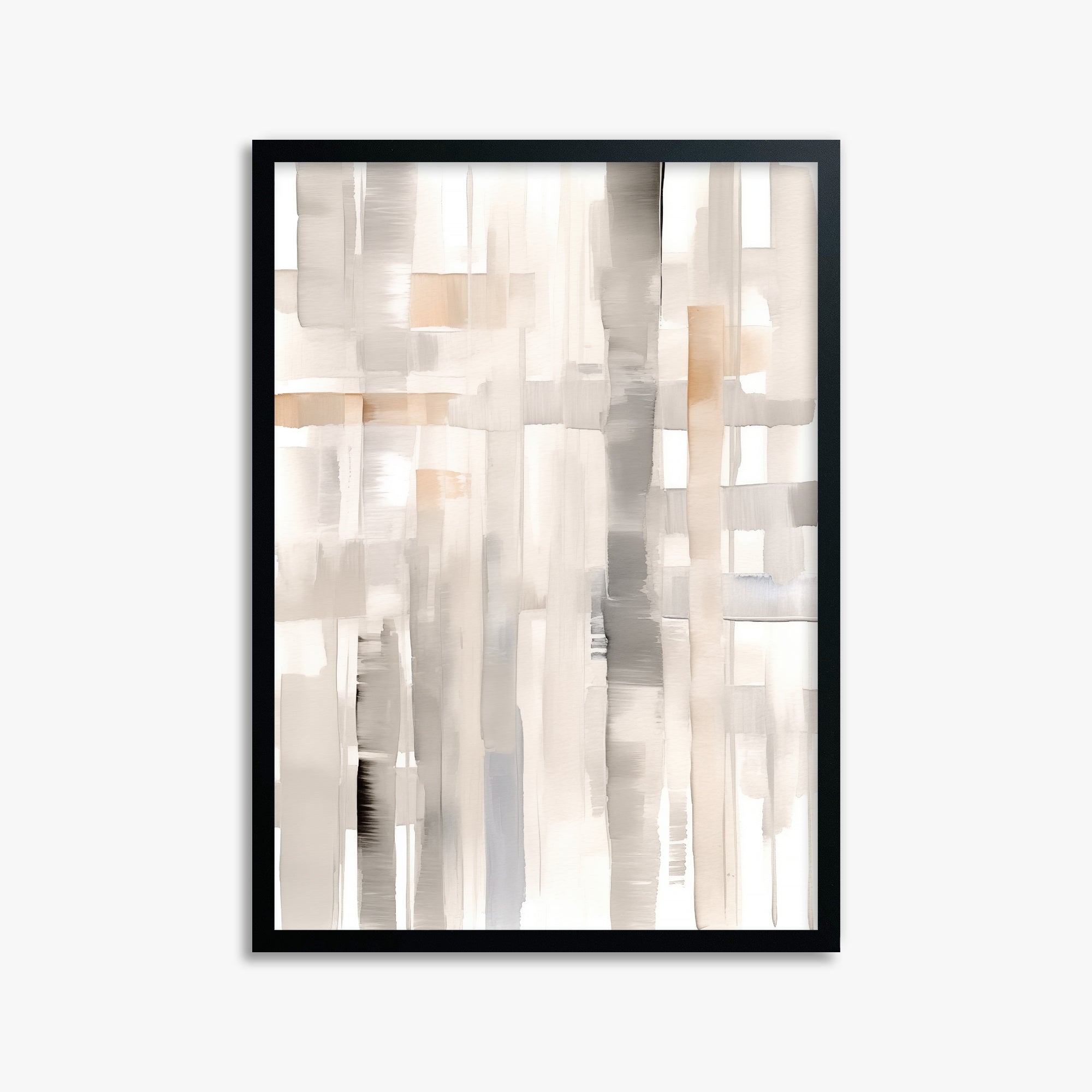 Woven Light, 50x70cm Framed Poster With Black Frame