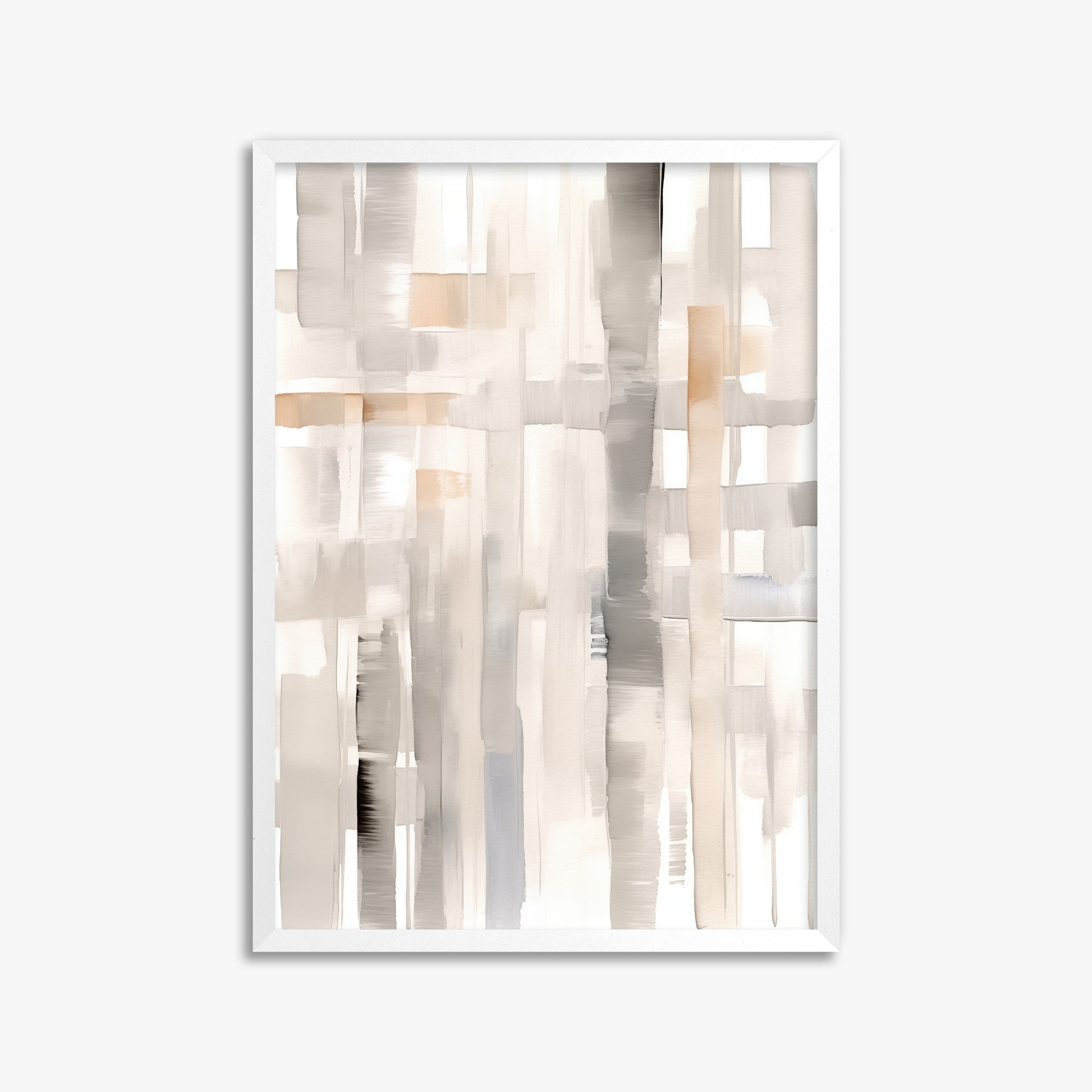 Woven Light, 50x70cm Framed Poster With White Frame