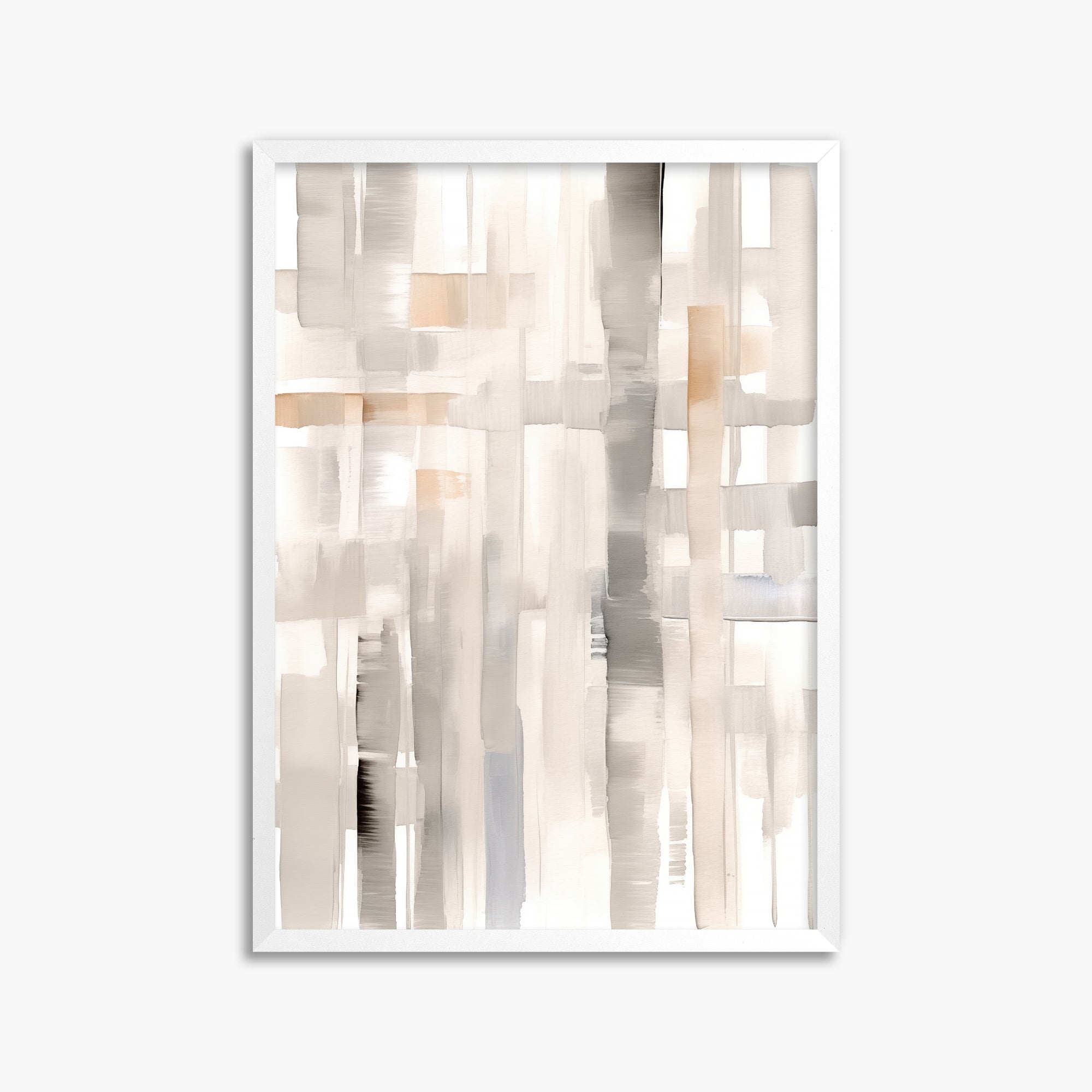 Woven Light, 50x70cm Framed Poster With White Frame