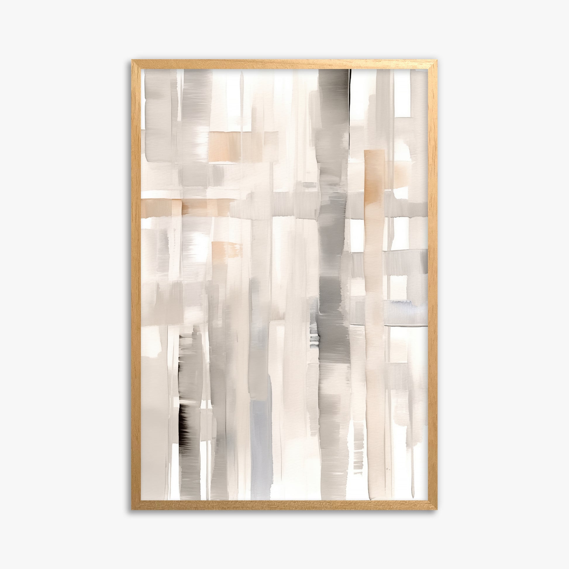 Woven Light, 61x91cm Framed Poster With Oak Frame