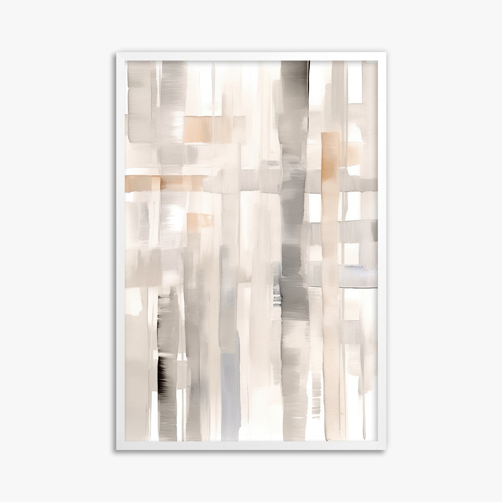 Woven Light, 61x91cm Framed Poster With White Frame