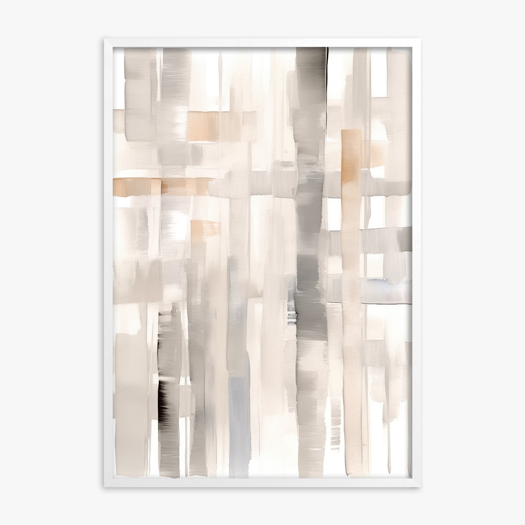 Woven Light, White Framed Poster With White Frame