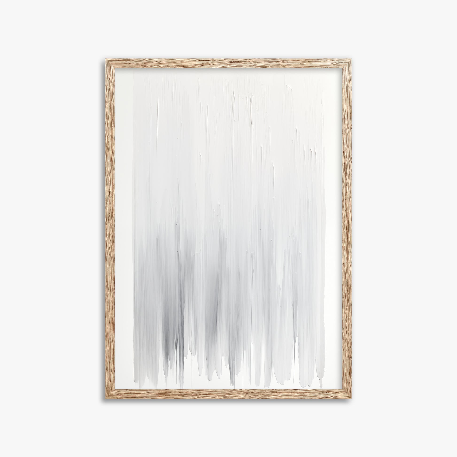 Cascade Veil, 50x70cm Framed Poster With Raw Oak Frame