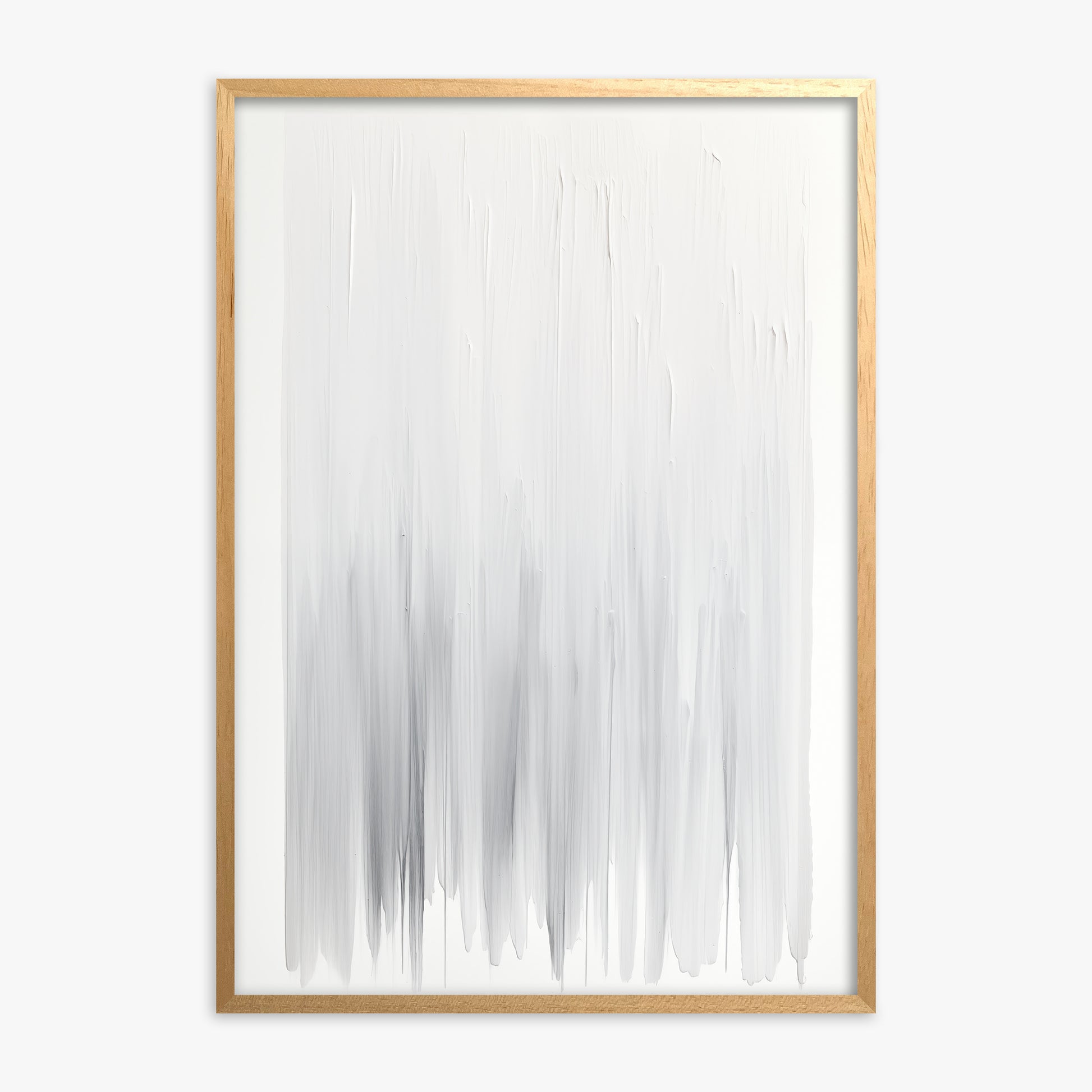 Cascade Veil, Oak Framed Poster With Oak Frame