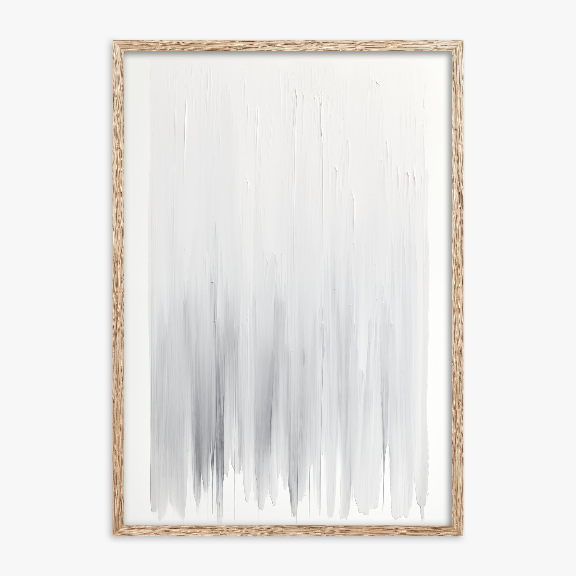 Cascade Veil, 70x100cm Framed Poster With Raw Oak Frame