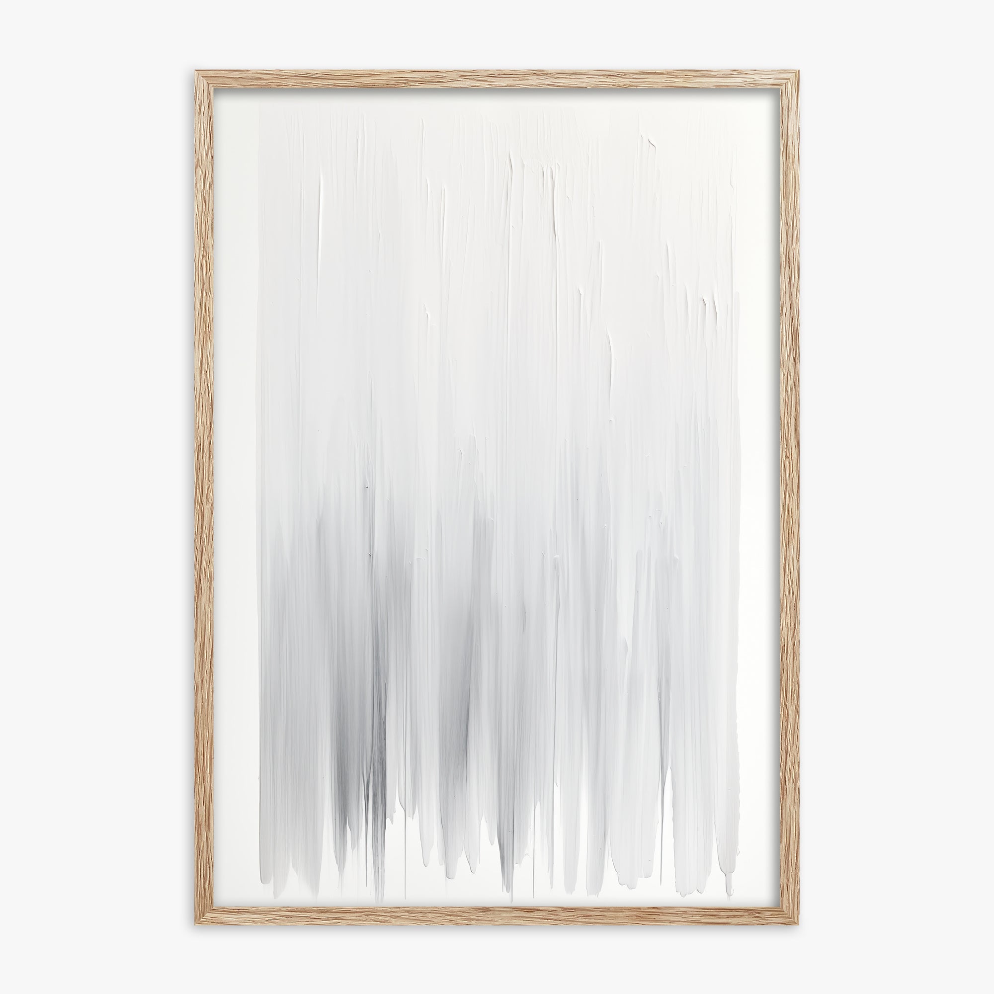 Cascade Veil, 70x100cm Framed Poster With Raw Oak Frame