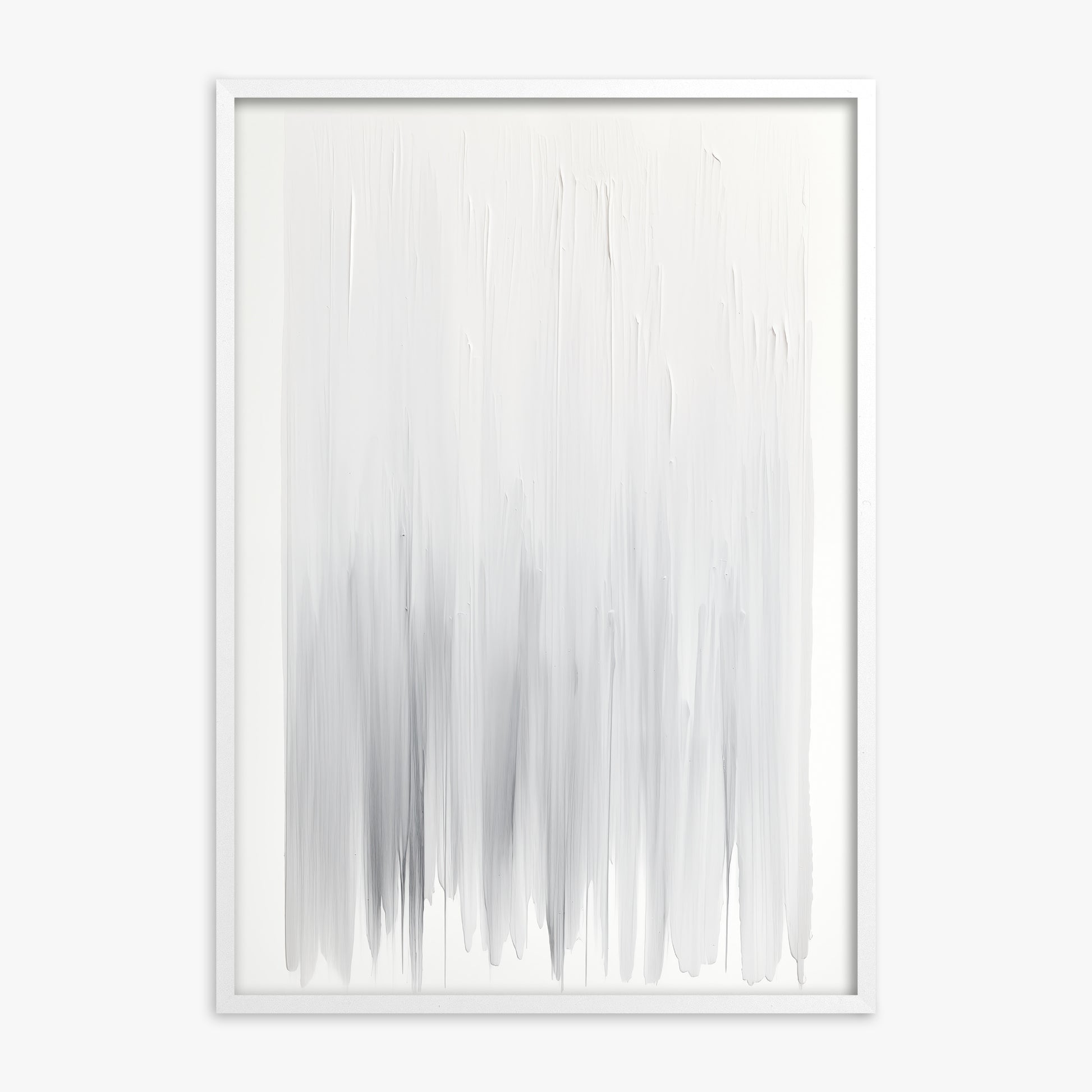 Cascade Veil, White Framed Poster With White Frame