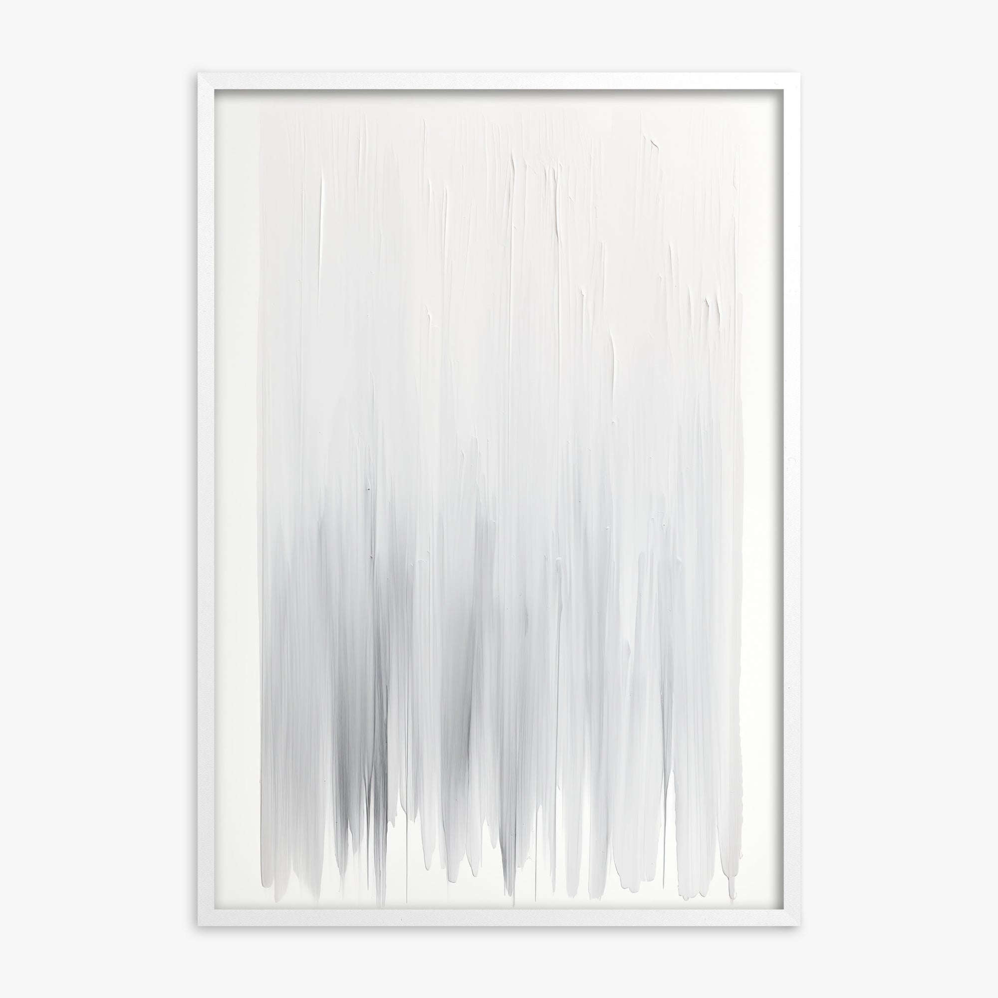 Cascade Veil, White Framed Poster With White Frame