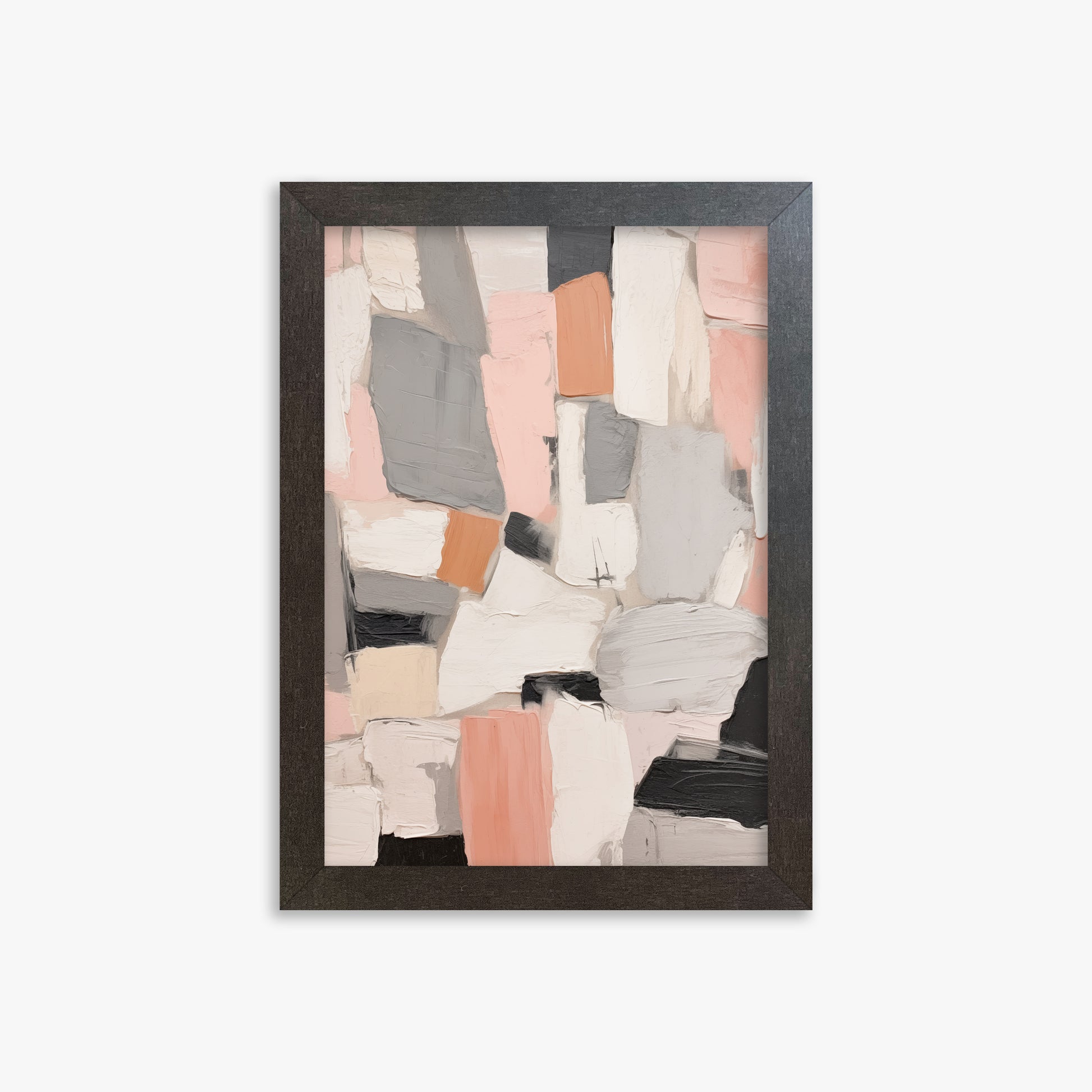 Rose Mosaic, 21x30cm Framed Poster With Espresso Frame