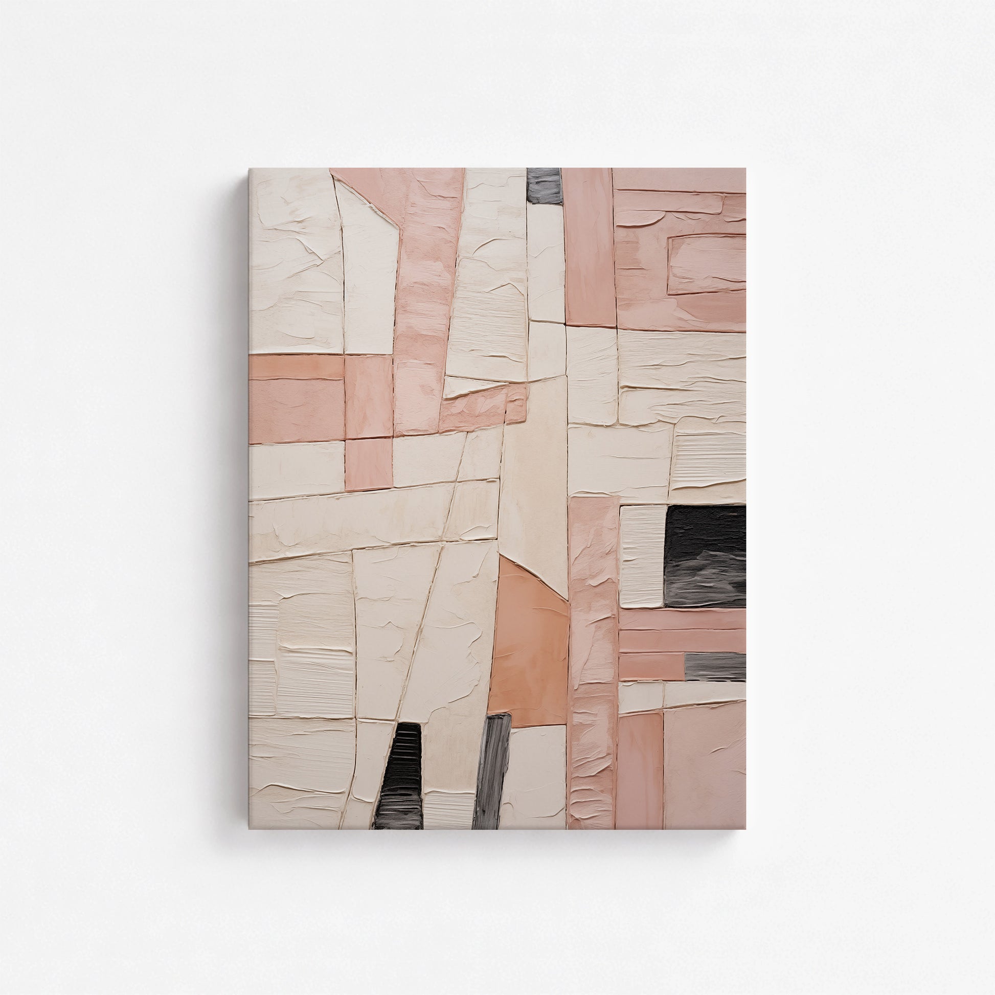 Blush Mosaic Texture, 30x40cm Satin Canvas Poster