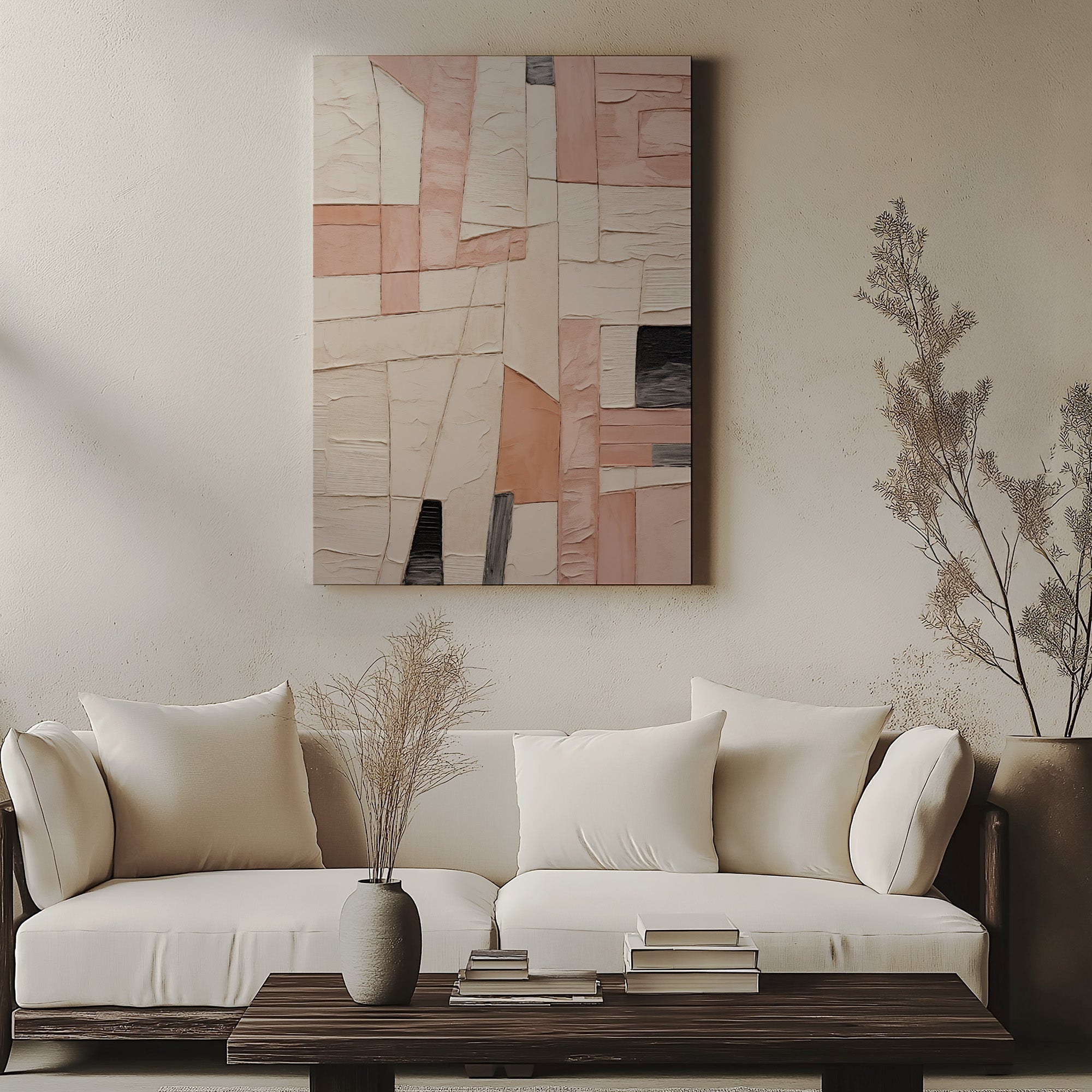 Texture mosaïque blush